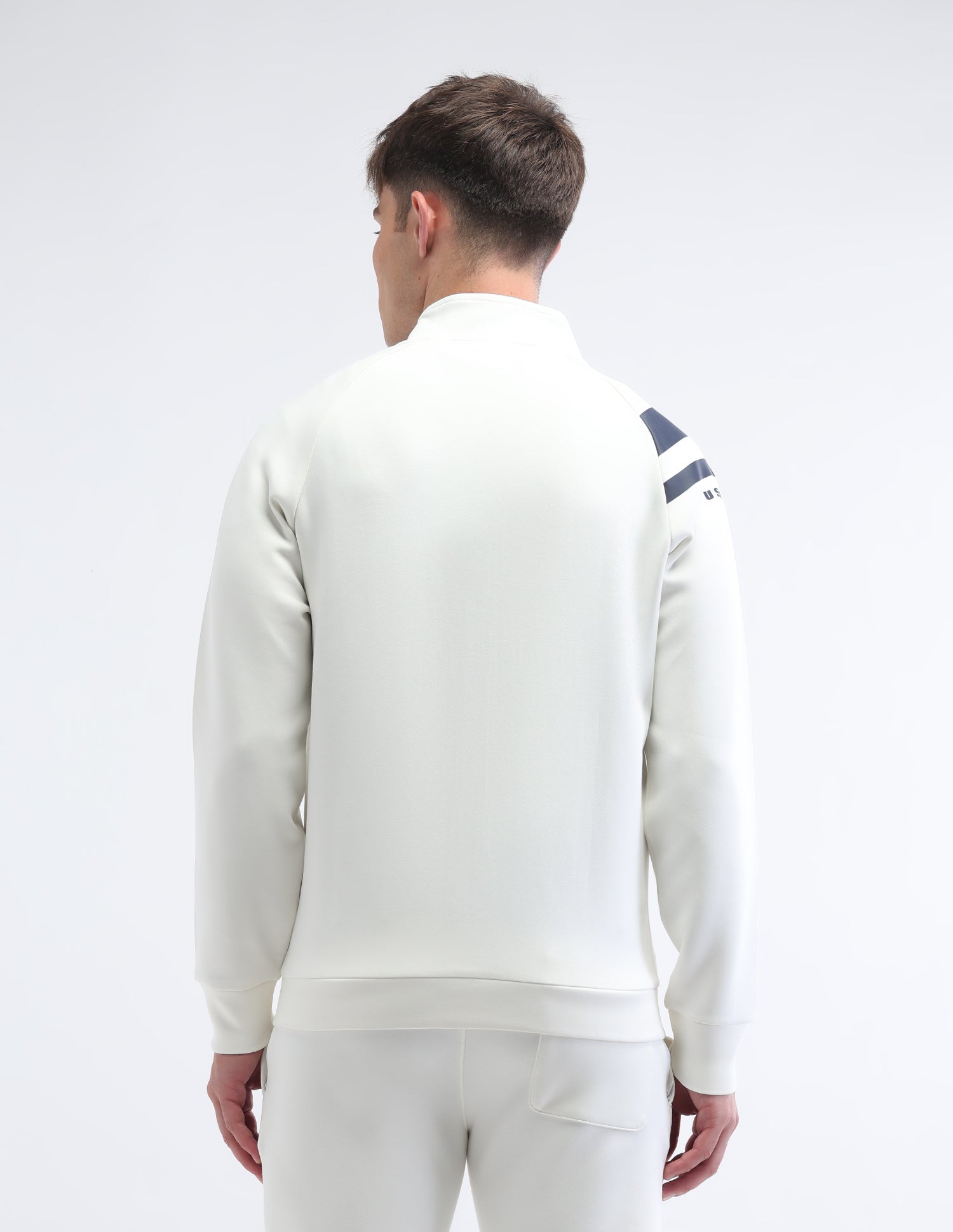 Solid Regular Fit Space Dust Sweatshirt White - U.S. POLO ASSN. | Large