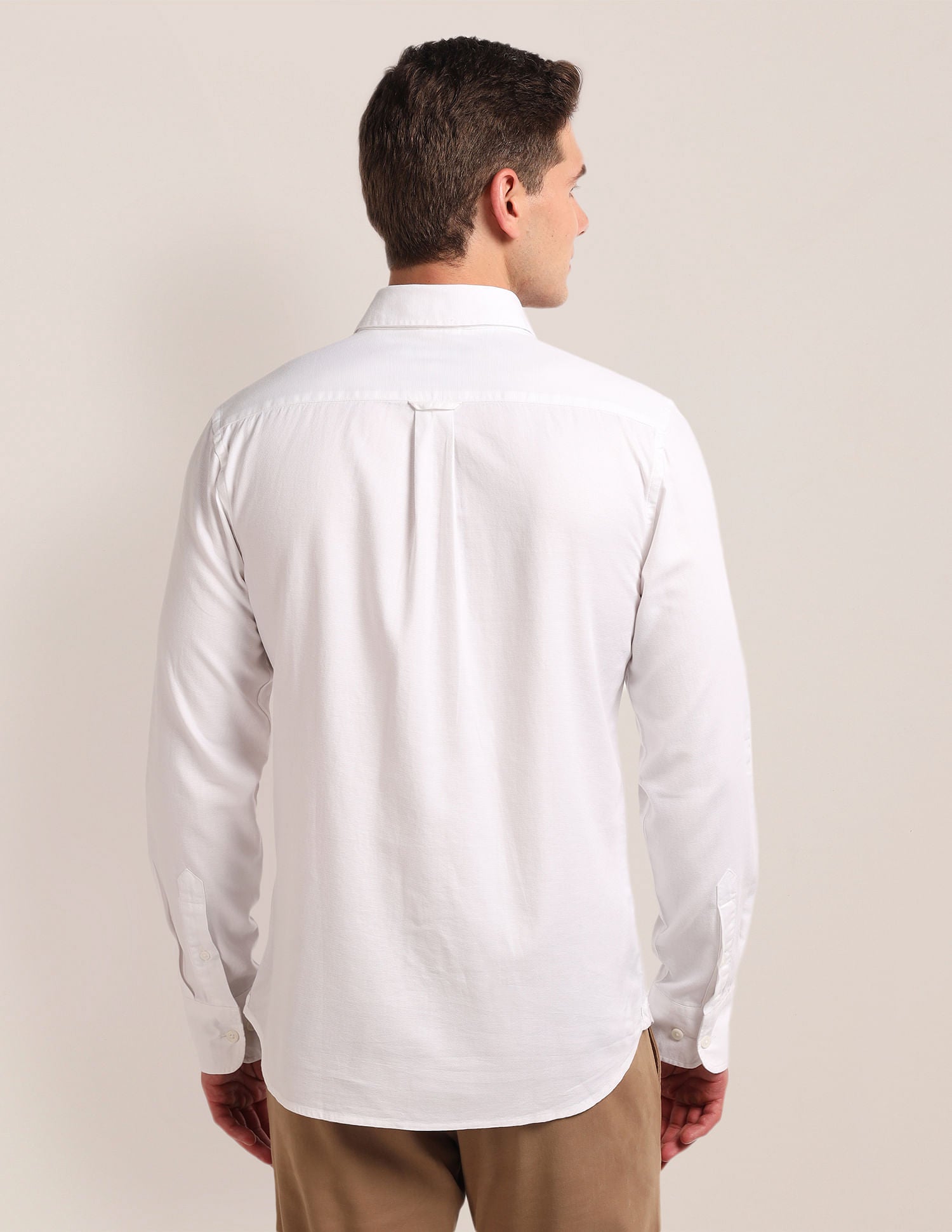 Solid Tailored Fit Shirt White - U.S. Polo Assn. India | Large