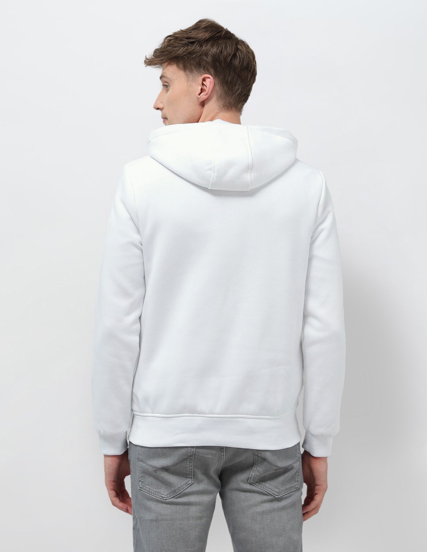 Solid Regular Fit Puffer Jacket Ivory - U.S. POLO ASSN. | Large