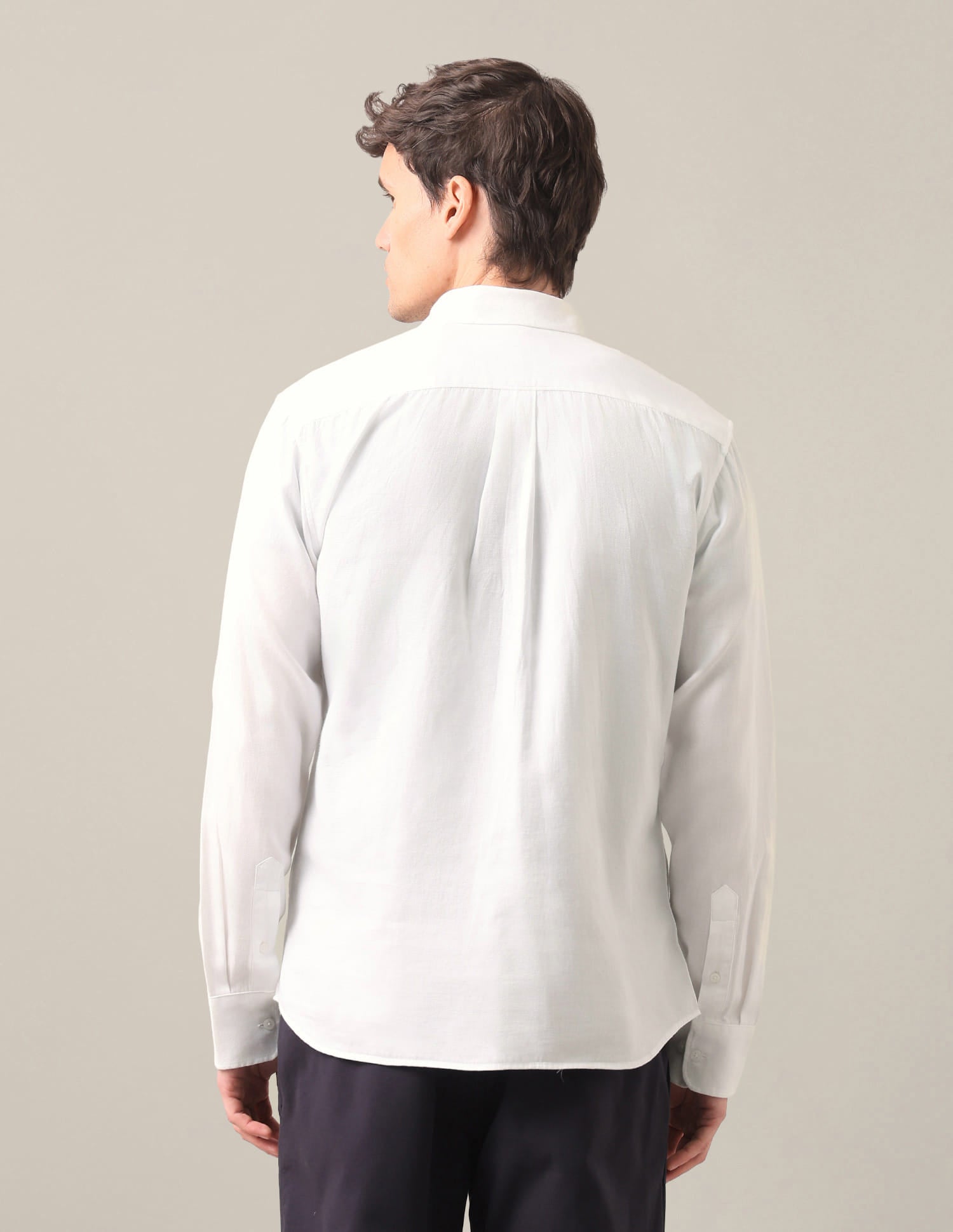 Dobby Tailored Fit Shirt White - U.S. Polo Assn. India | Large