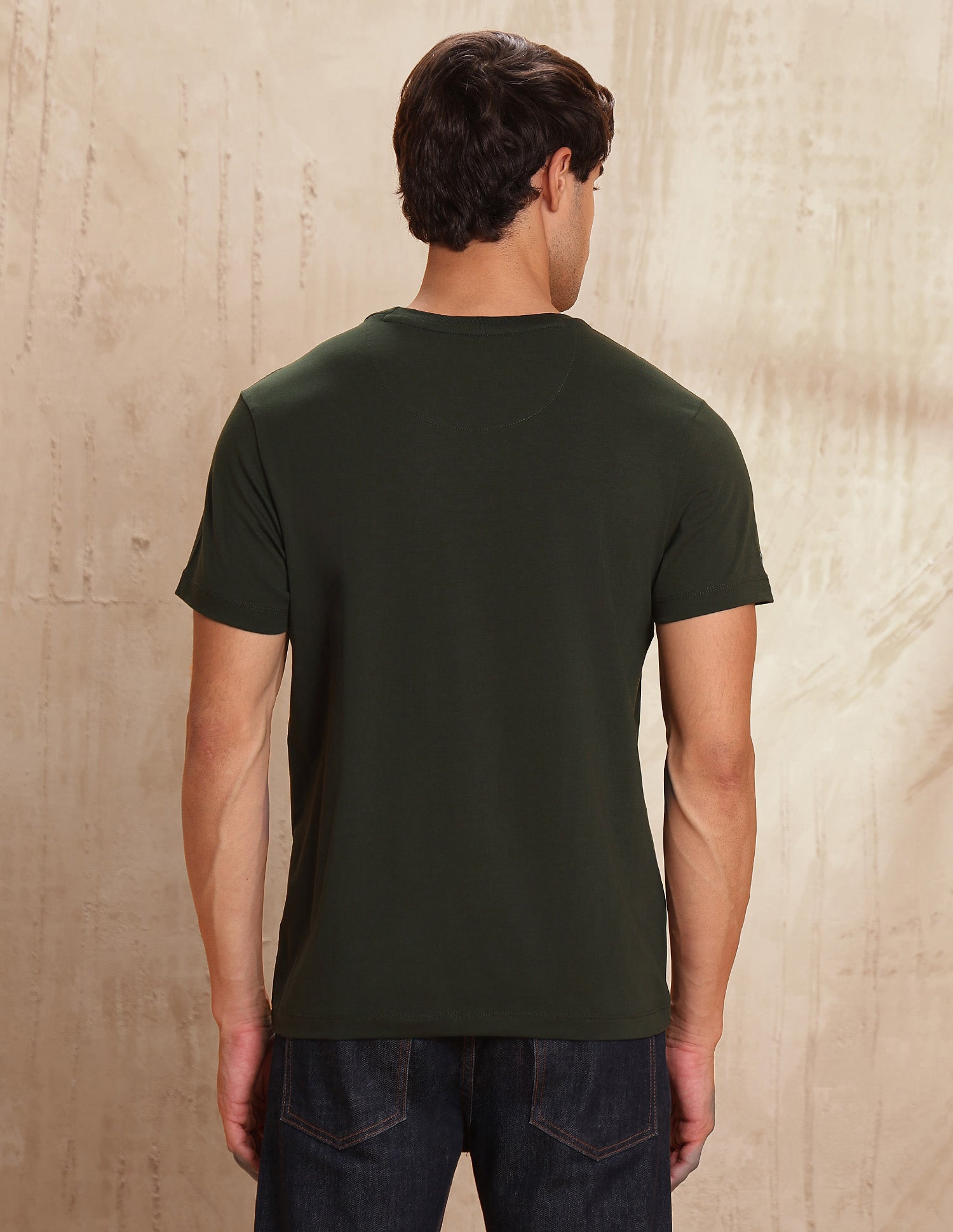 Brand Printed Regular Fit T-Shirt Olive - U.S. POLO ASSN. | Large