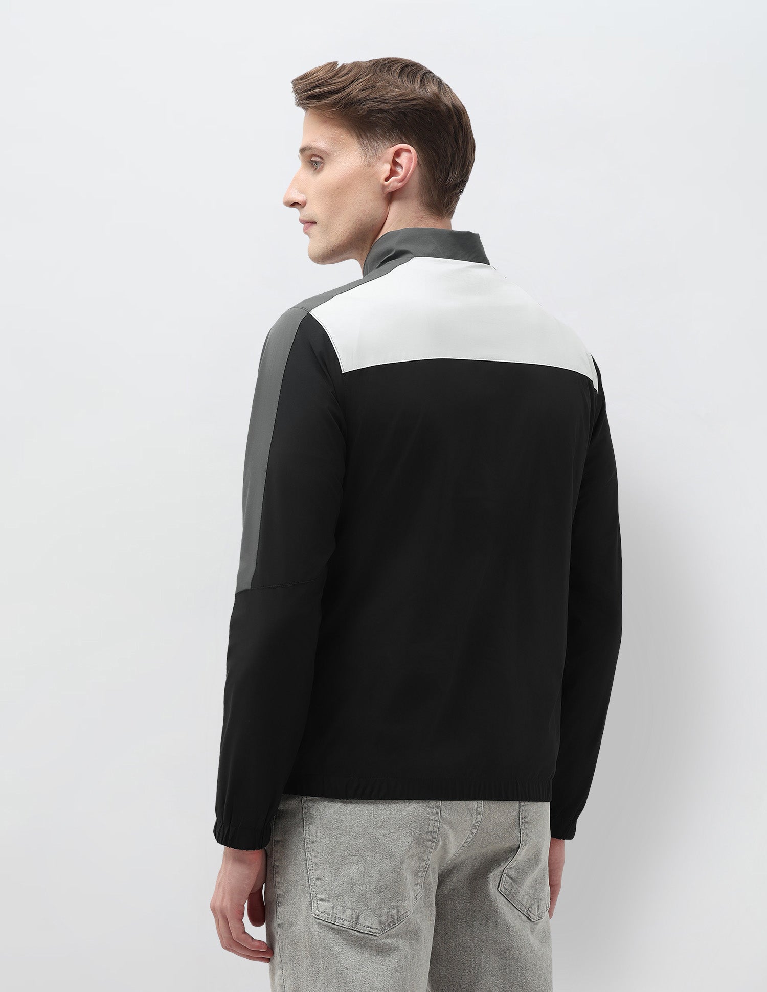 Colour Blocked Windcheater Jacket Black - U.S. POLO ASSN. | Large