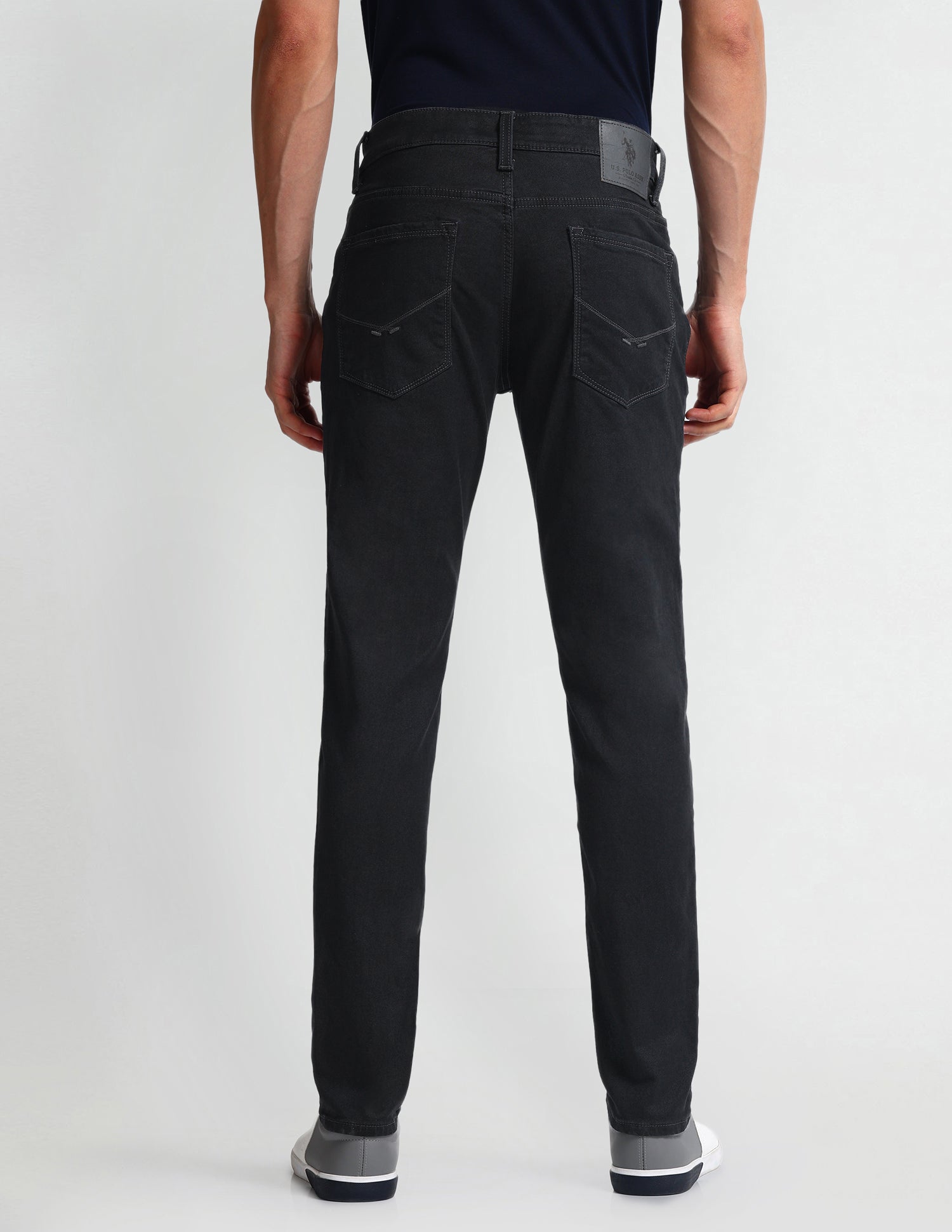 Brandon Slim Tapered Fit Grey Jeans Grey - U.S. Polo Assn. India | Large
