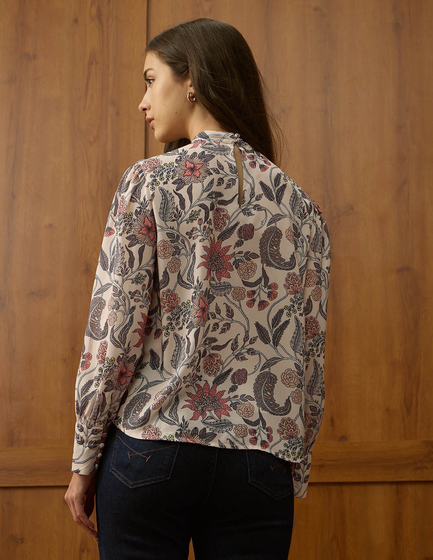 High Neck Floral Printed Top Multi-colour - U.S. POLO ASSN. | Large