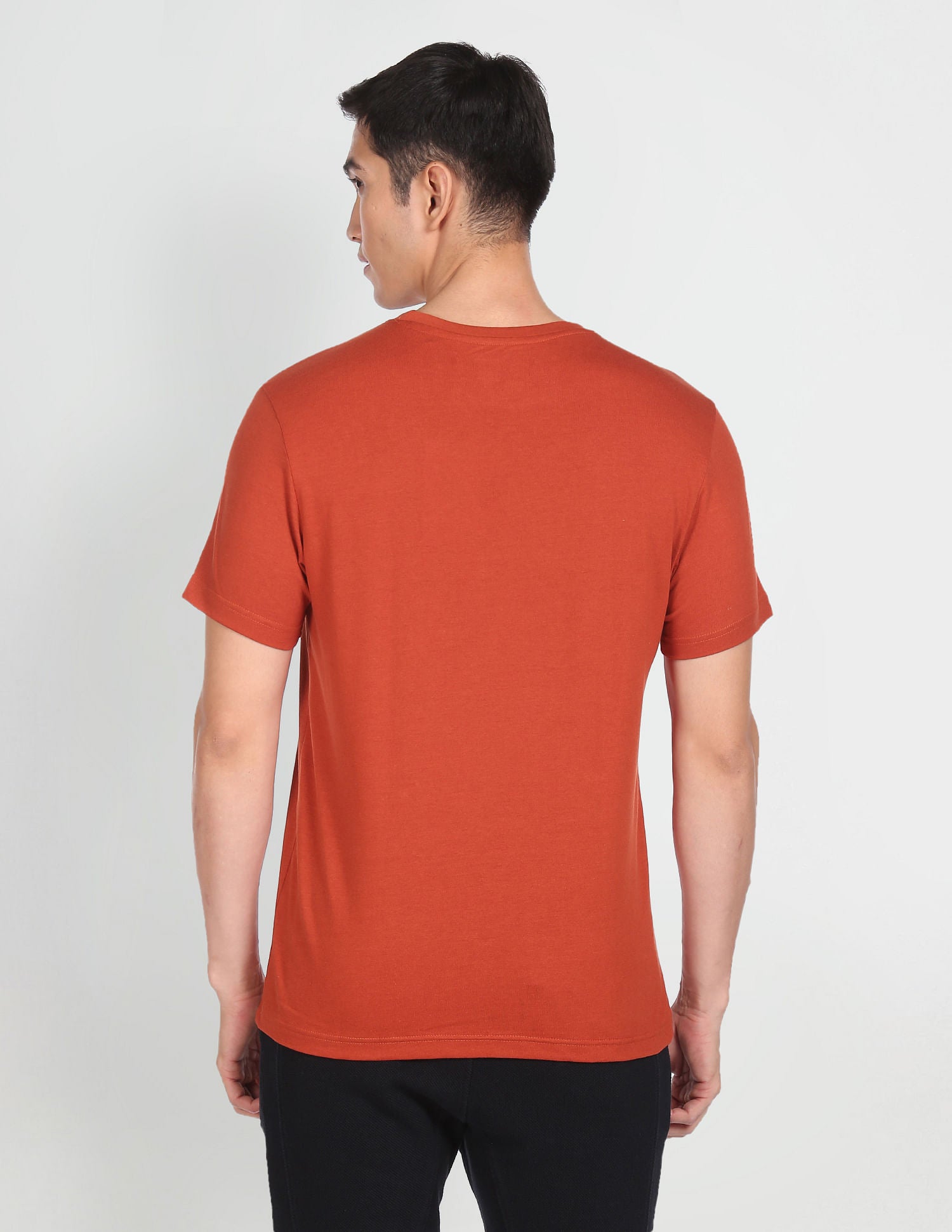 Crew Neck Brand Print I683 Lounge T-Shirt - Pack Of 1 Rust - U.S. POLO ASSN. | Large