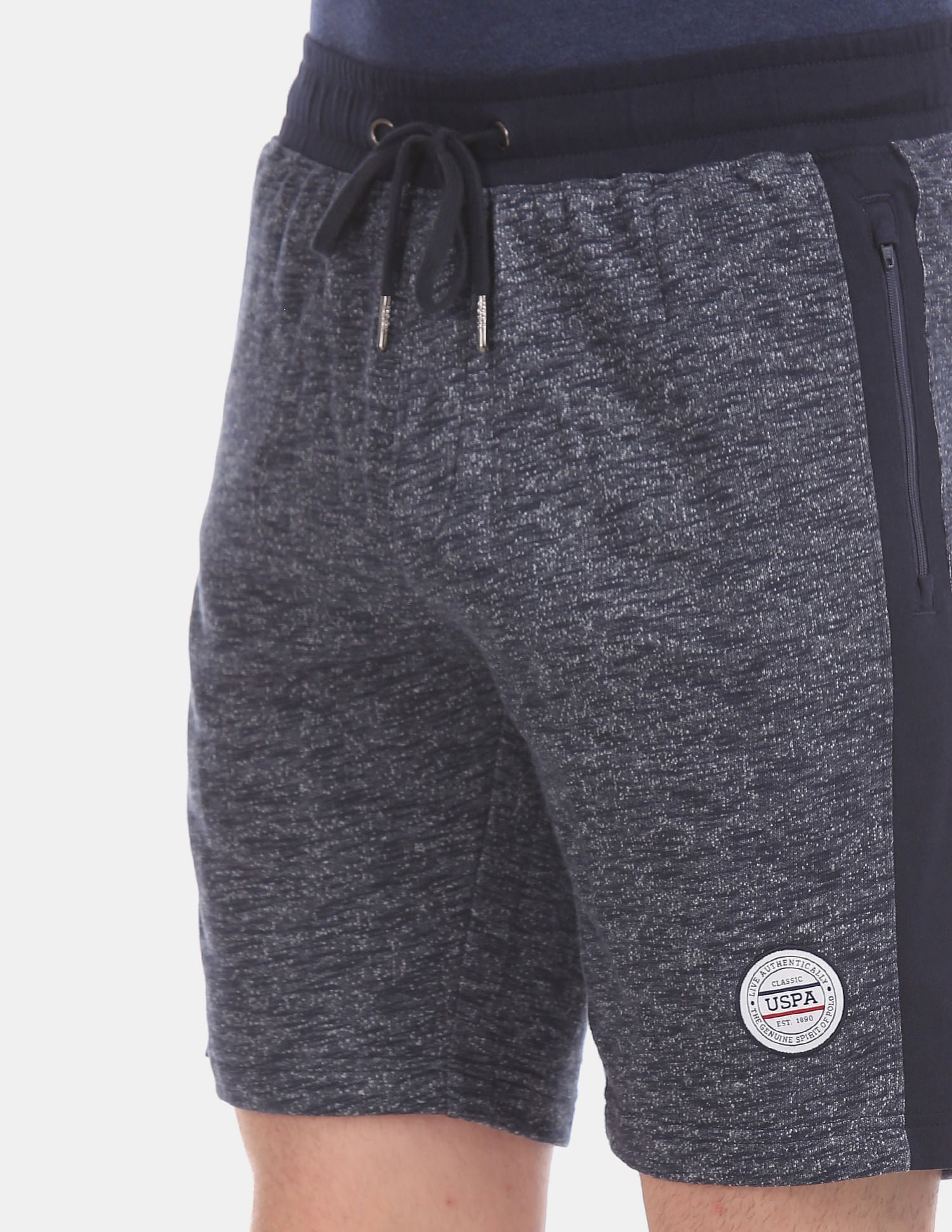 Comfort Fit Heathered I679 Shorts - Pack Of 1 Navy - U.S. POLO ASSN. | Large