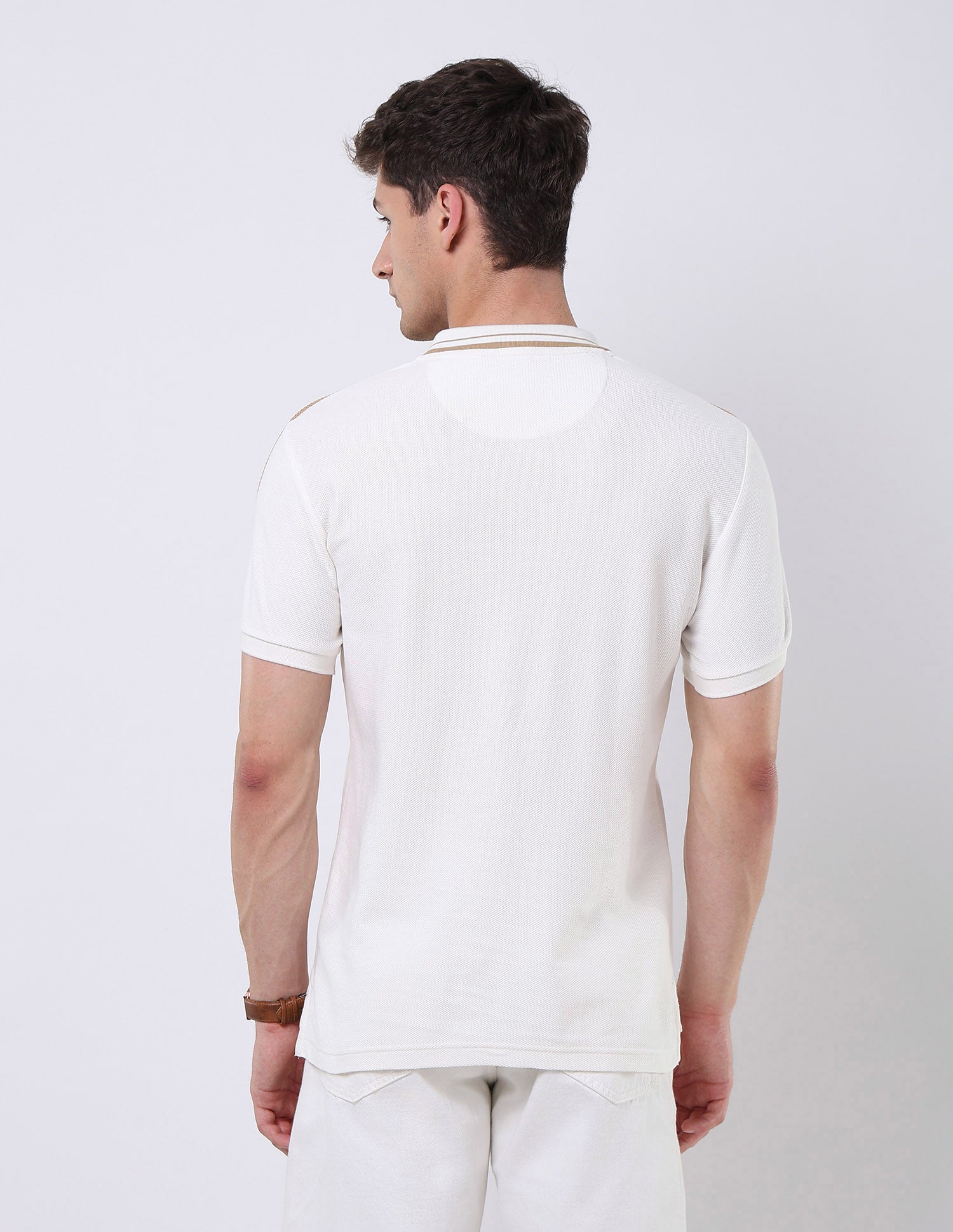 Textured Regular Fit Polo Shirt Off White - U.S. POLO ASSN. | Large