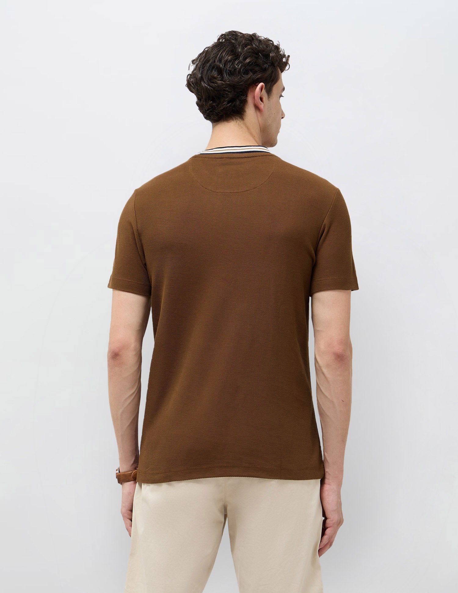 Solid Regular Fit T-Shirt Brown - U.S. POLO ASSN. | Large