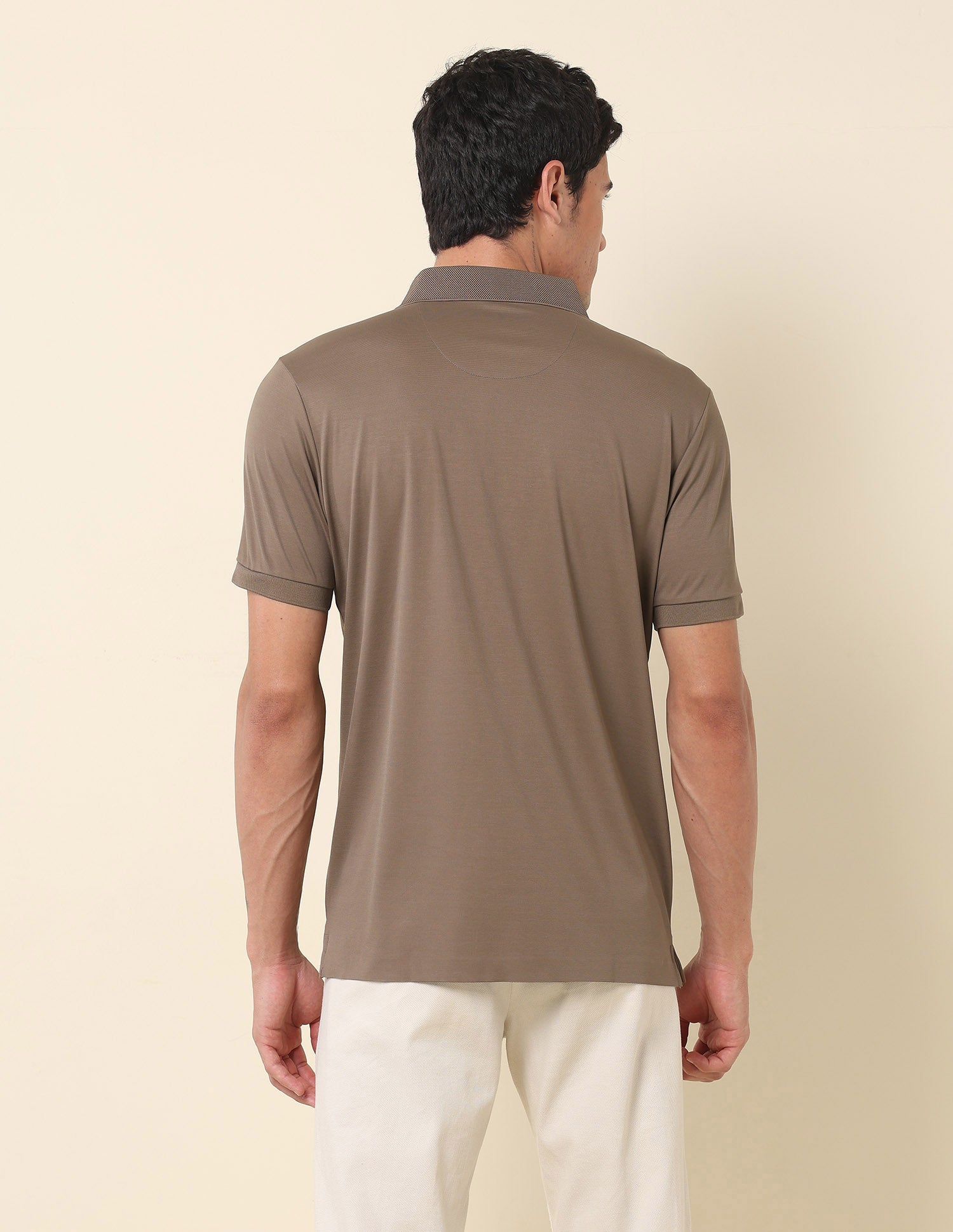 Slim Fit Gentlemans Club Polo Shirt Khaki - U.S. Polo Assn. India | Large
