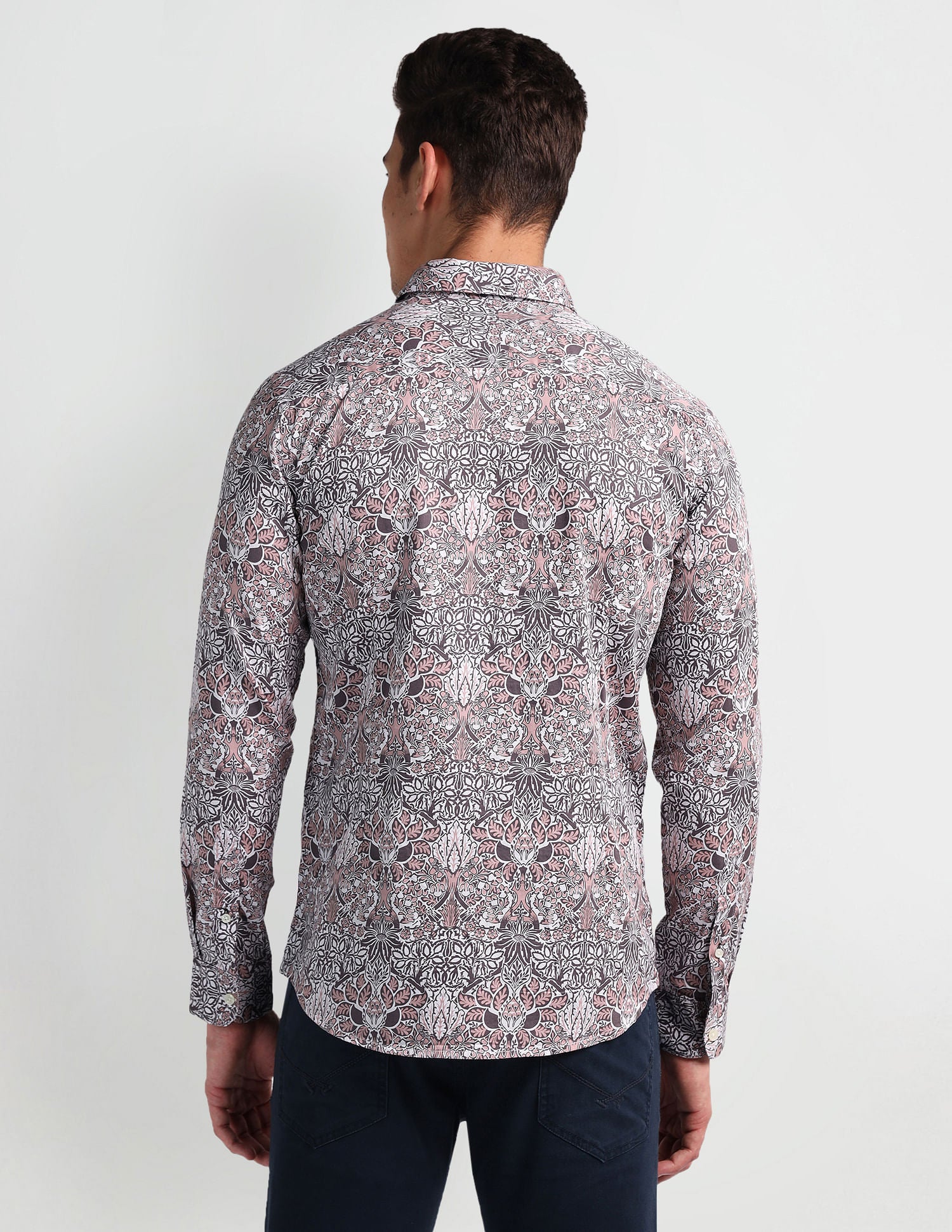 Slim Fit Floral Shirt Grey - U.S. Polo Assn. India | Large