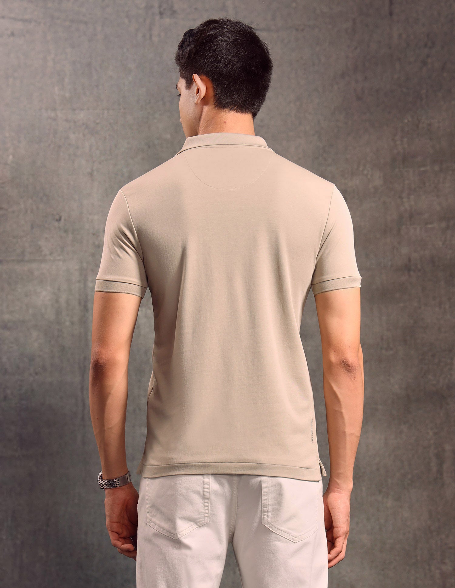 Graphic Printed Regular Fit Polo shirt Beige - U.S. POLO ASSN. | Large