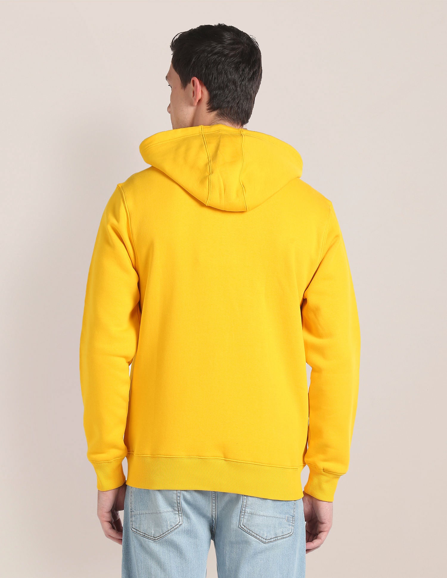 Solid Hooded Sweatshirt Yellow - U.S. POLO ASSN. | Large
