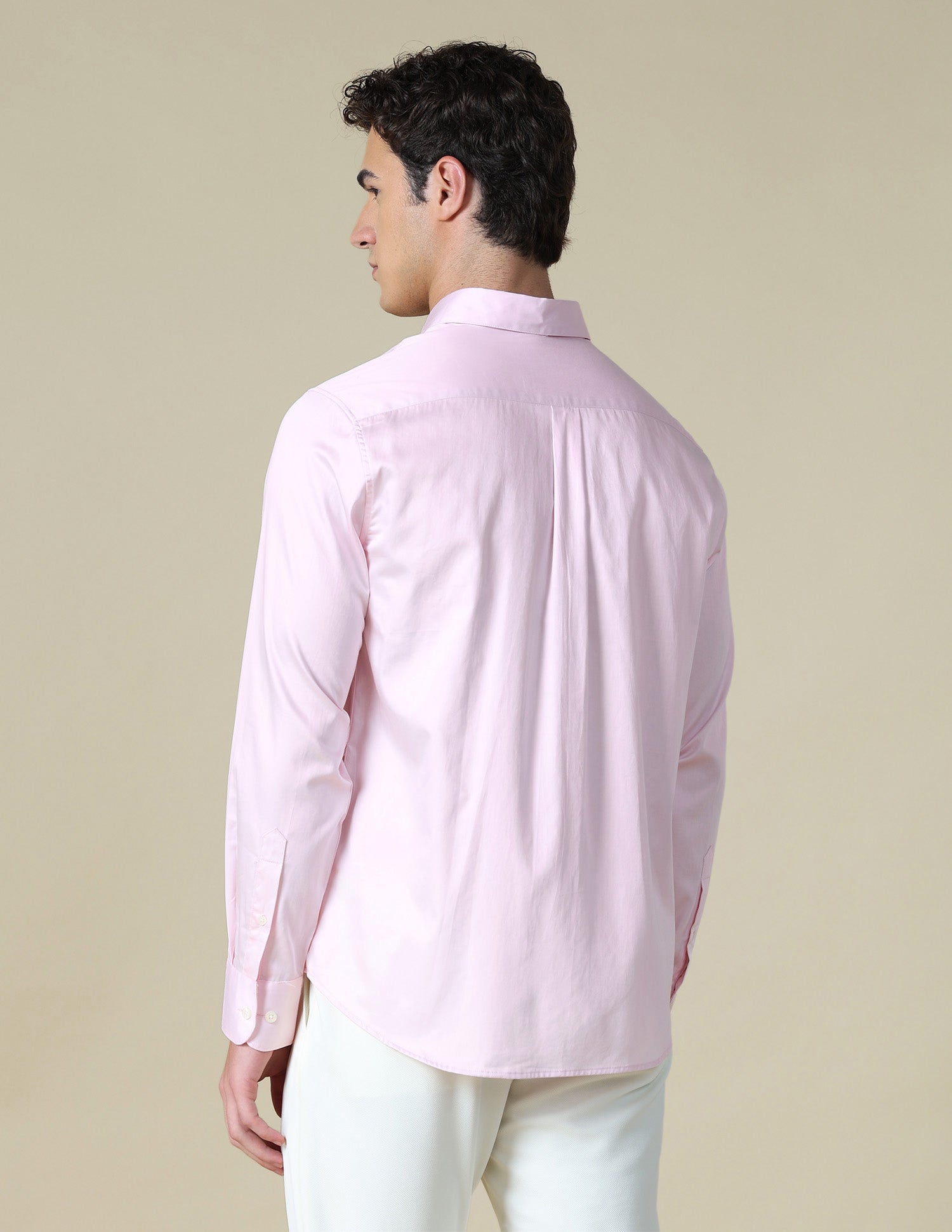 Solid Satin Shirt Light Pink - U.S. Polo Assn. India | Large