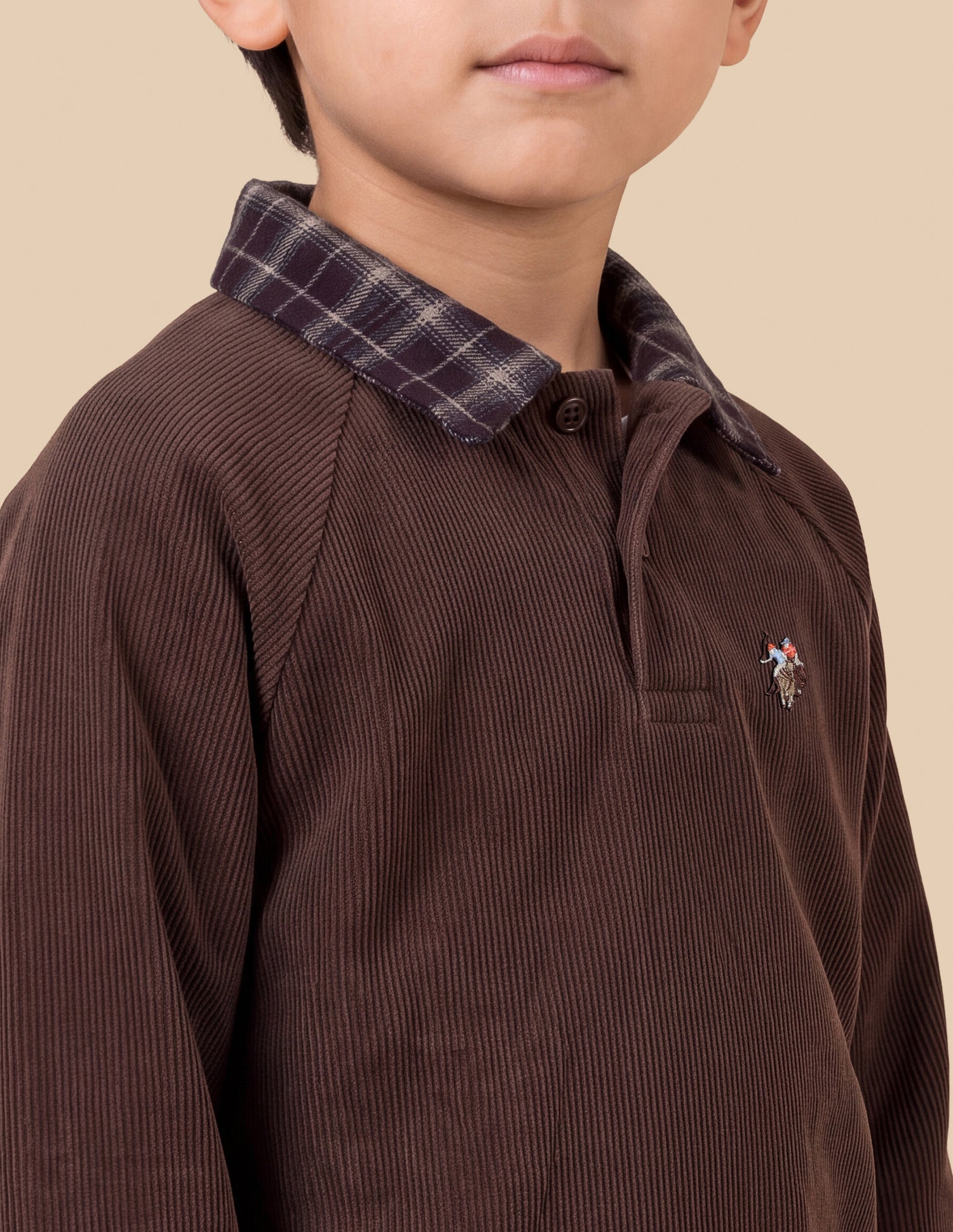 Solid Regular Fit Sweatshirt Brown - U.S. Polo Assn. India | Large