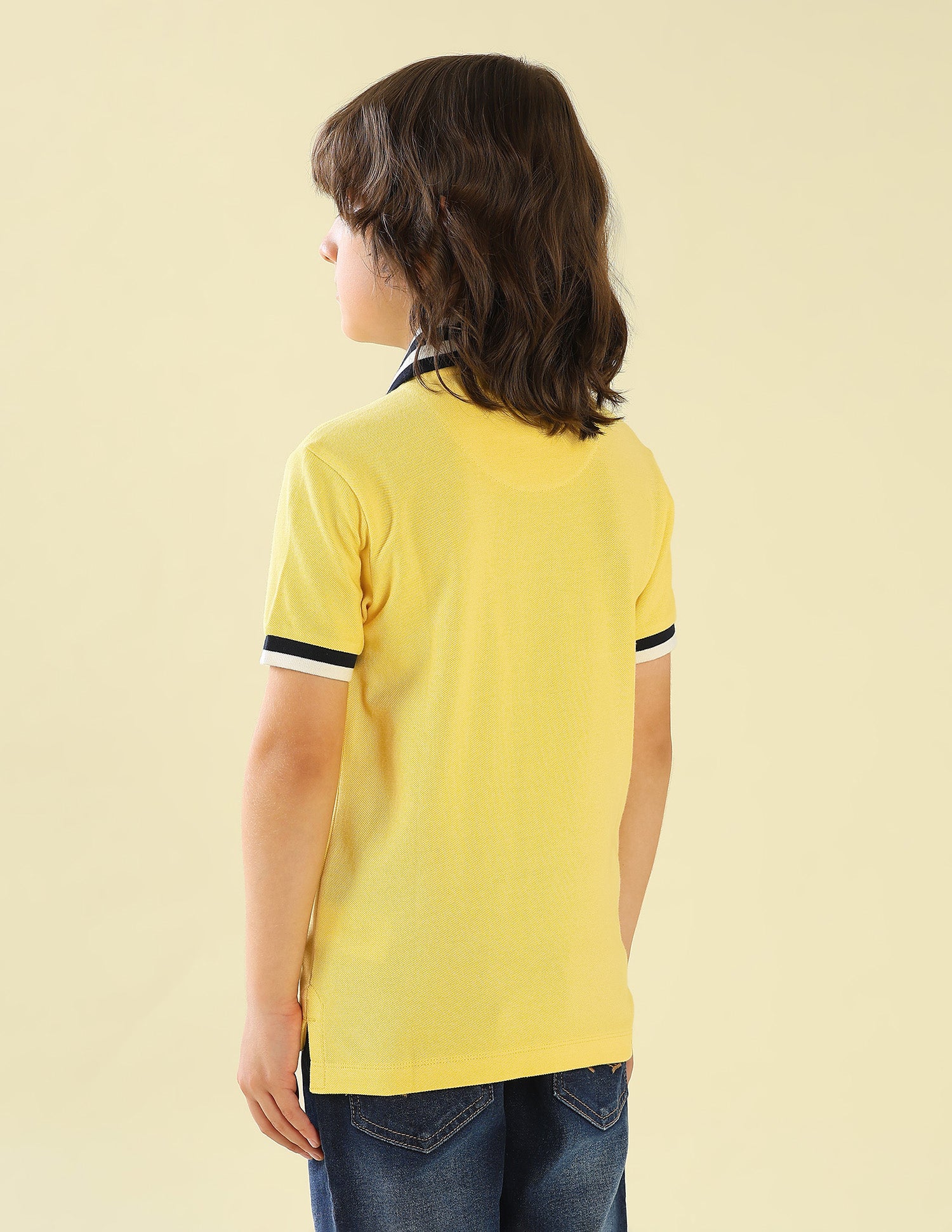 Solid Regular Fit Polo Shirt Yellow - U.S. Polo Assn. India | Large