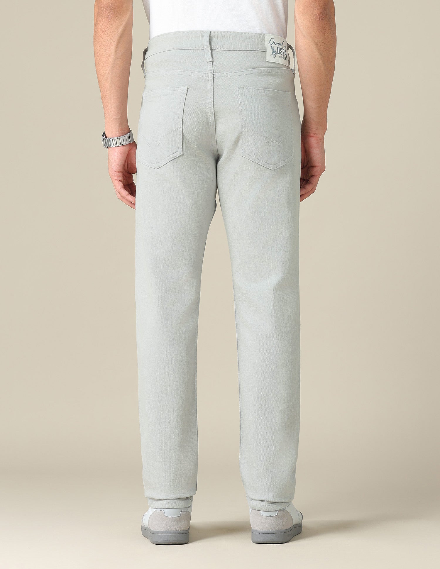 Brandon Slim Tapered Fit Grey Jeans Grey - U.S. POLO ASSN. | Large