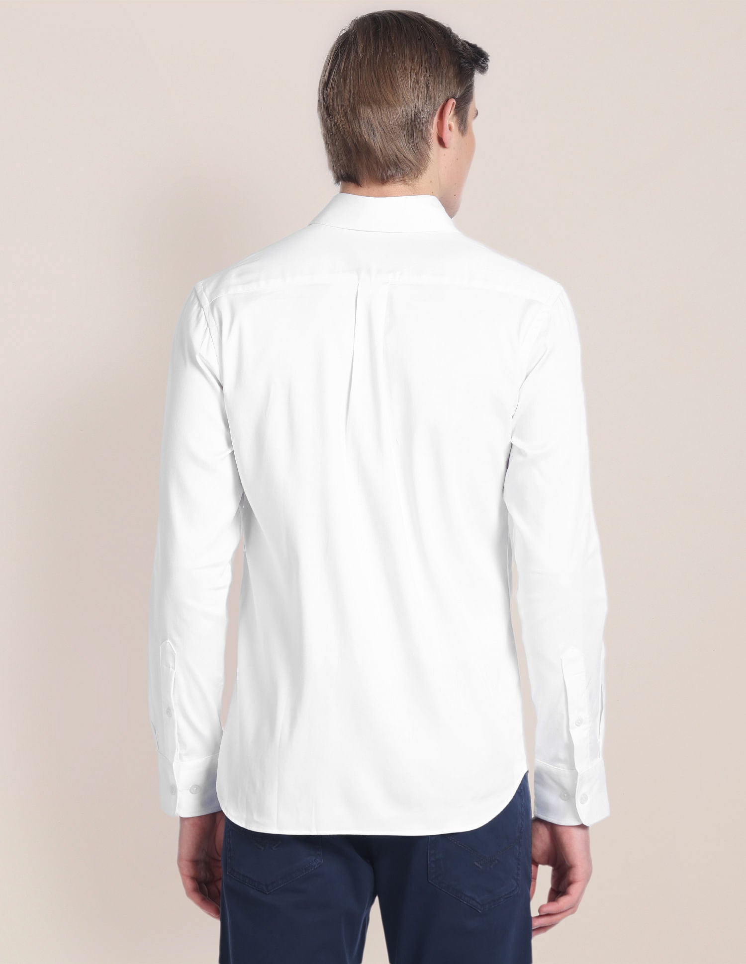 Solid Satin Shirt White - U.S. POLO ASSN. | Large