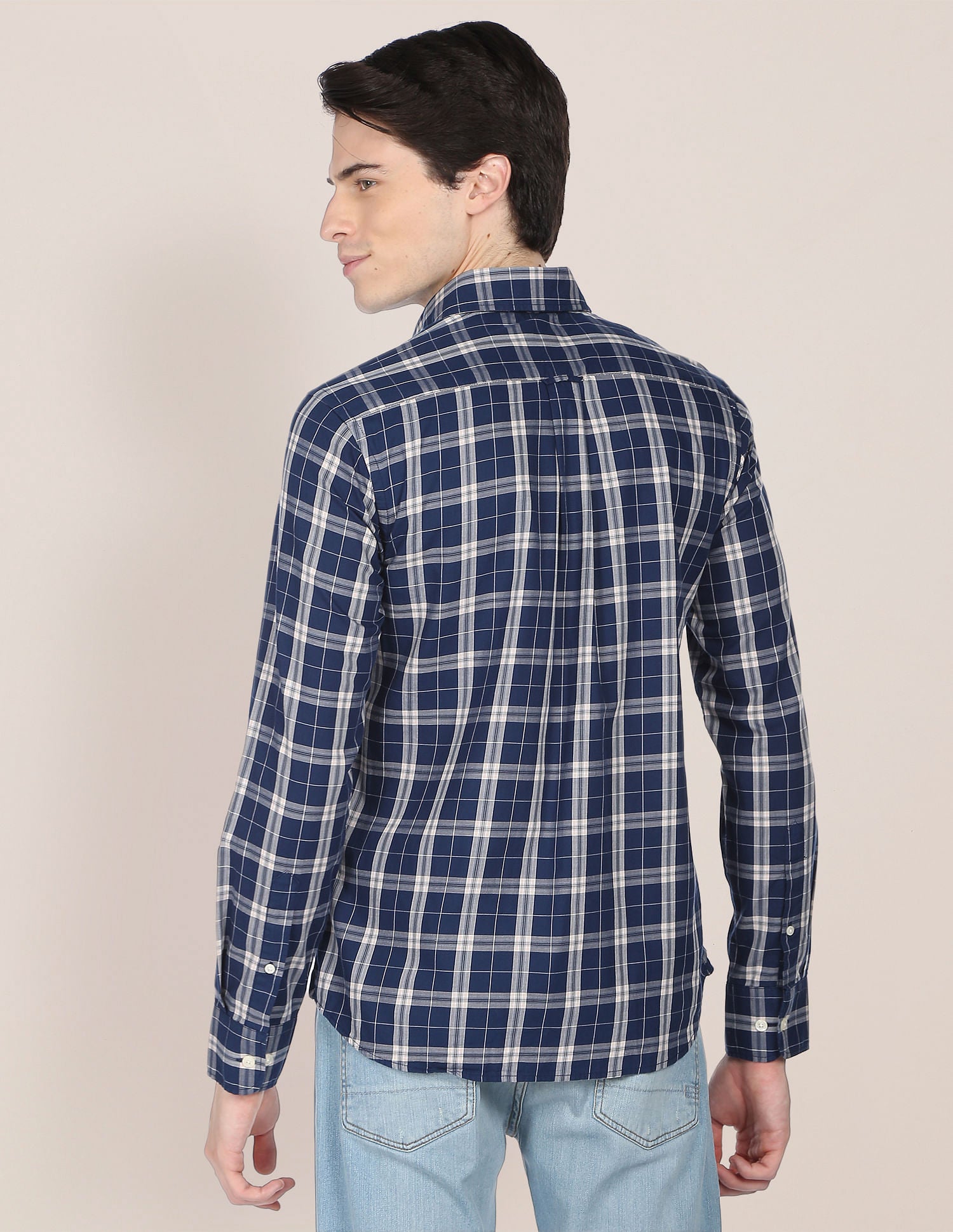 Tartan Check Twill Casual Shirt Navy - U.S. Polo Assn. India | Large