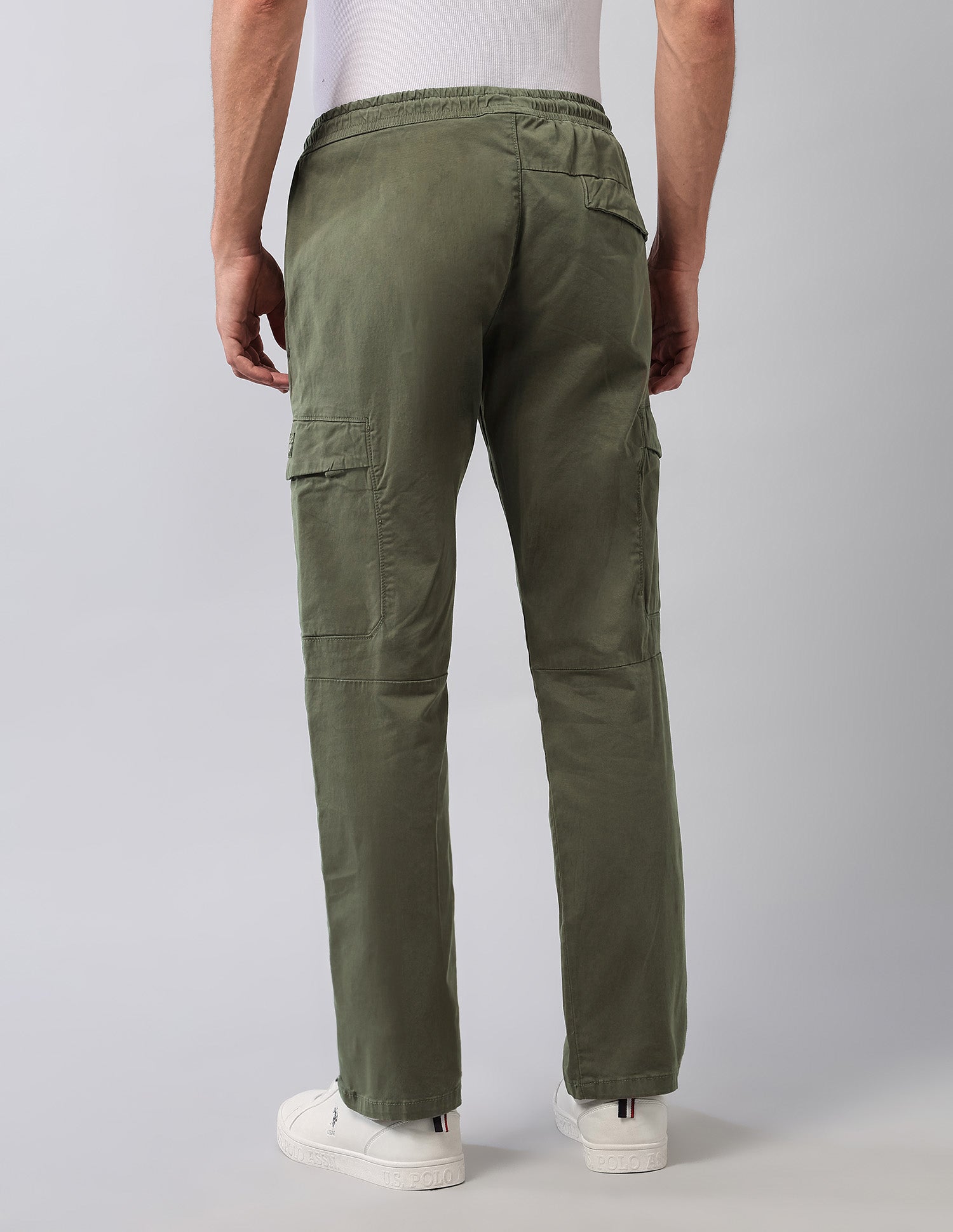 Solid Straight Fit Cargos Light Olive - U.S. POLO ASSN. | Large
