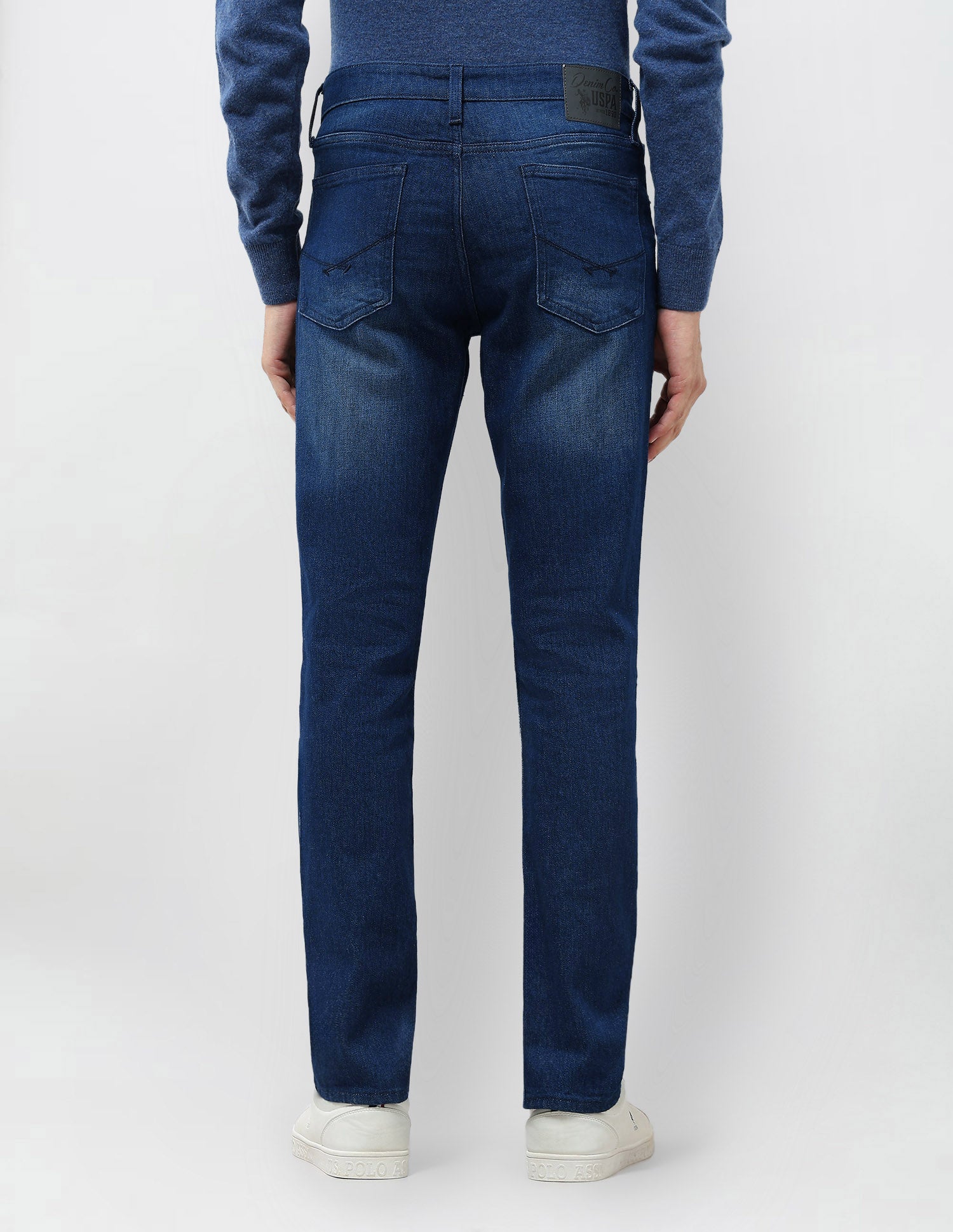 Brandon Slim Tapered Fit Whiskered Jeans Indigo - U.S. POLO ASSN. | Large