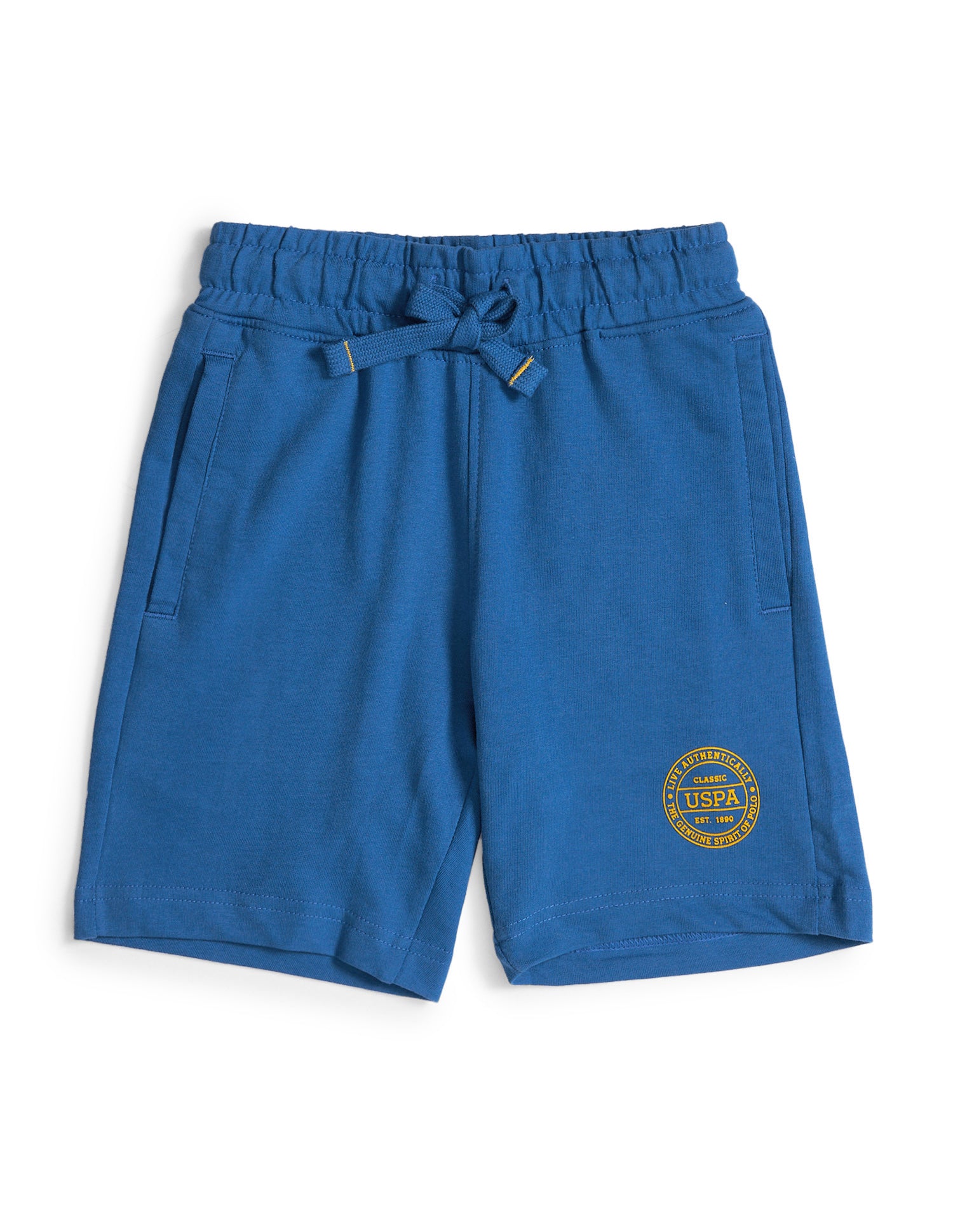 Pure Cotton Mid Rise IKSA Shorts - Pack Of 1 Blue - U.S. POLO ASSN. | Large