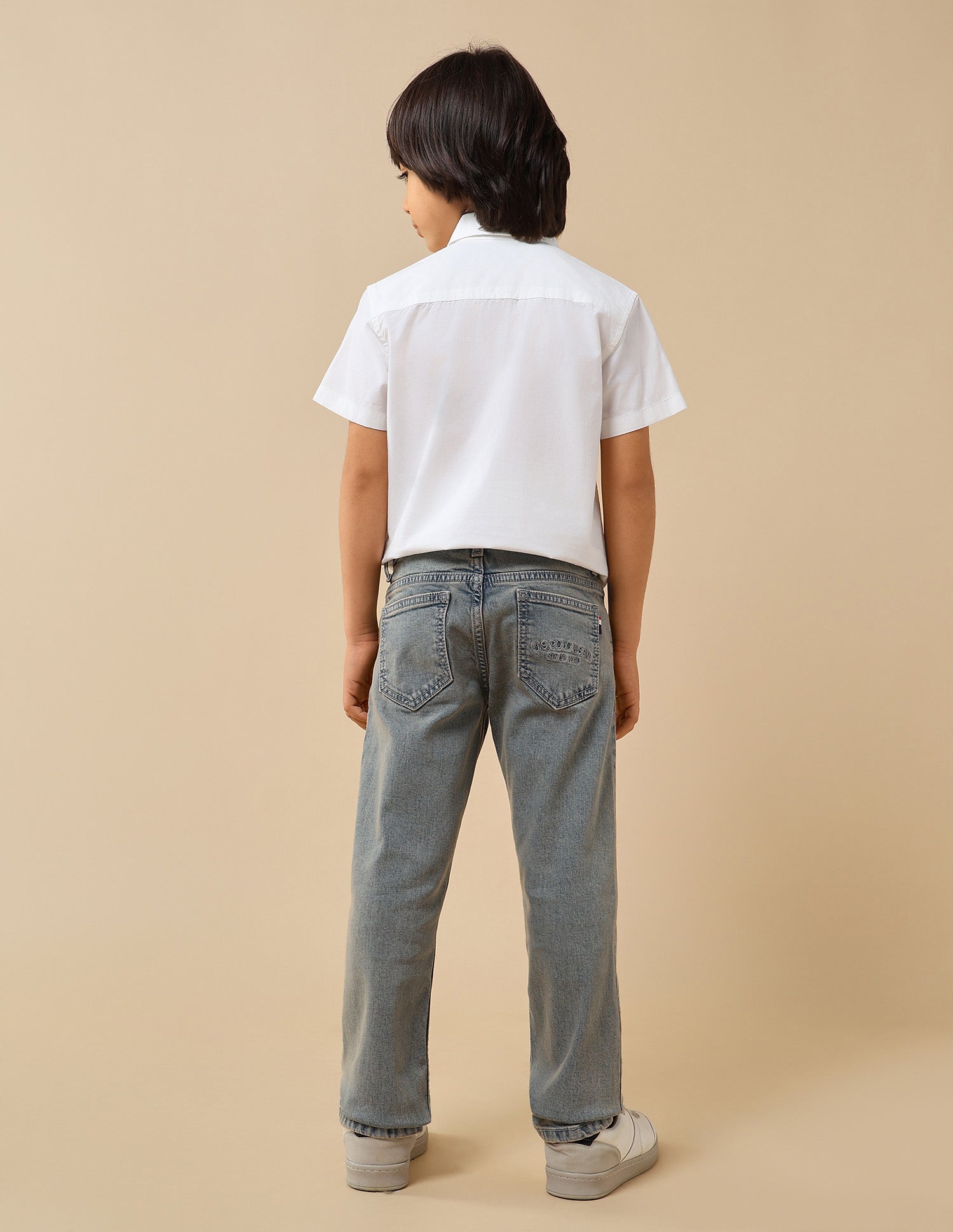 Boys Relaxed Fit Mid Rise Jeans Blue - U.S. POLO ASSN. | Large