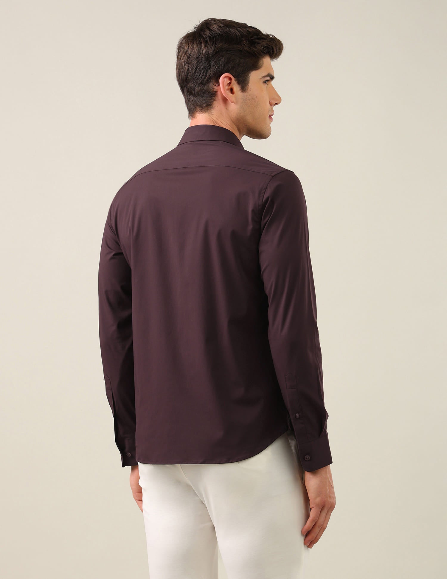 Solid Tailored Fit Shirt Purple - U.S. Polo Assn. India | Large