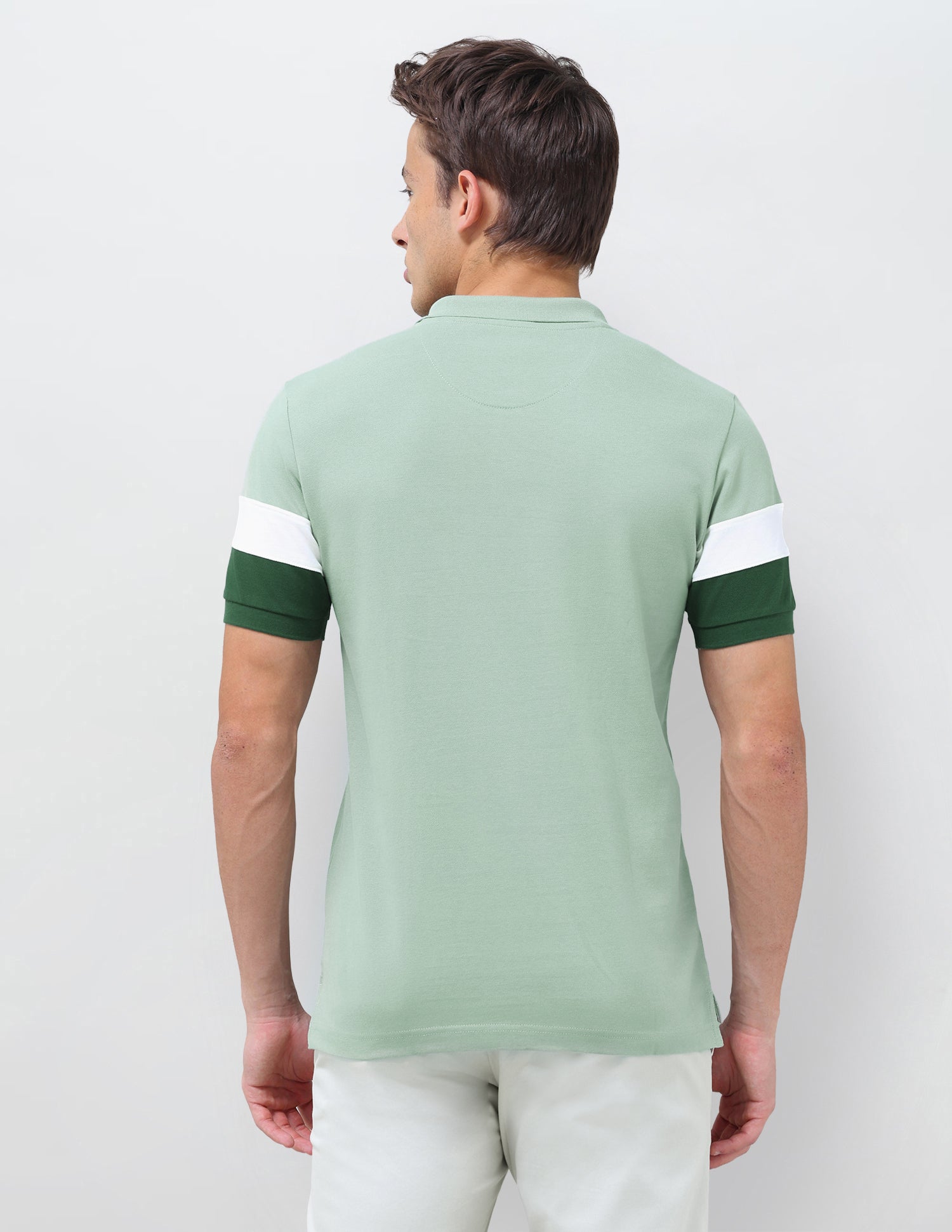 Solid Regular Fit Polo Shirt Light Green - U.S. Polo Assn. India | Large