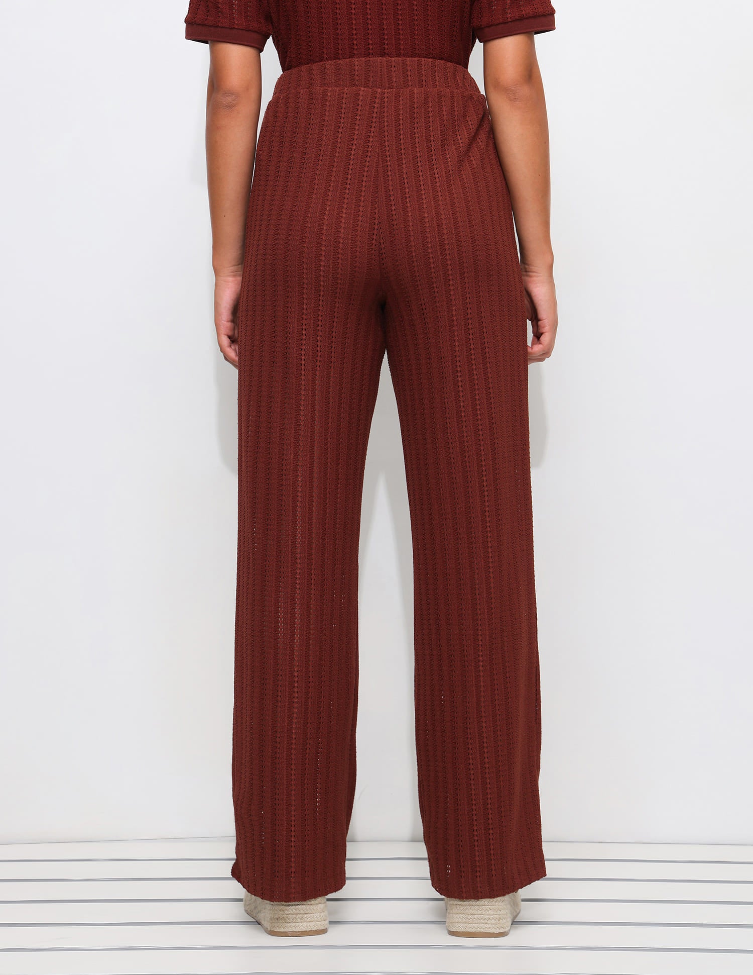 Mid-Rise Textured Straight Fit Trouser Orange - U.S. Polo Assn. India | Large