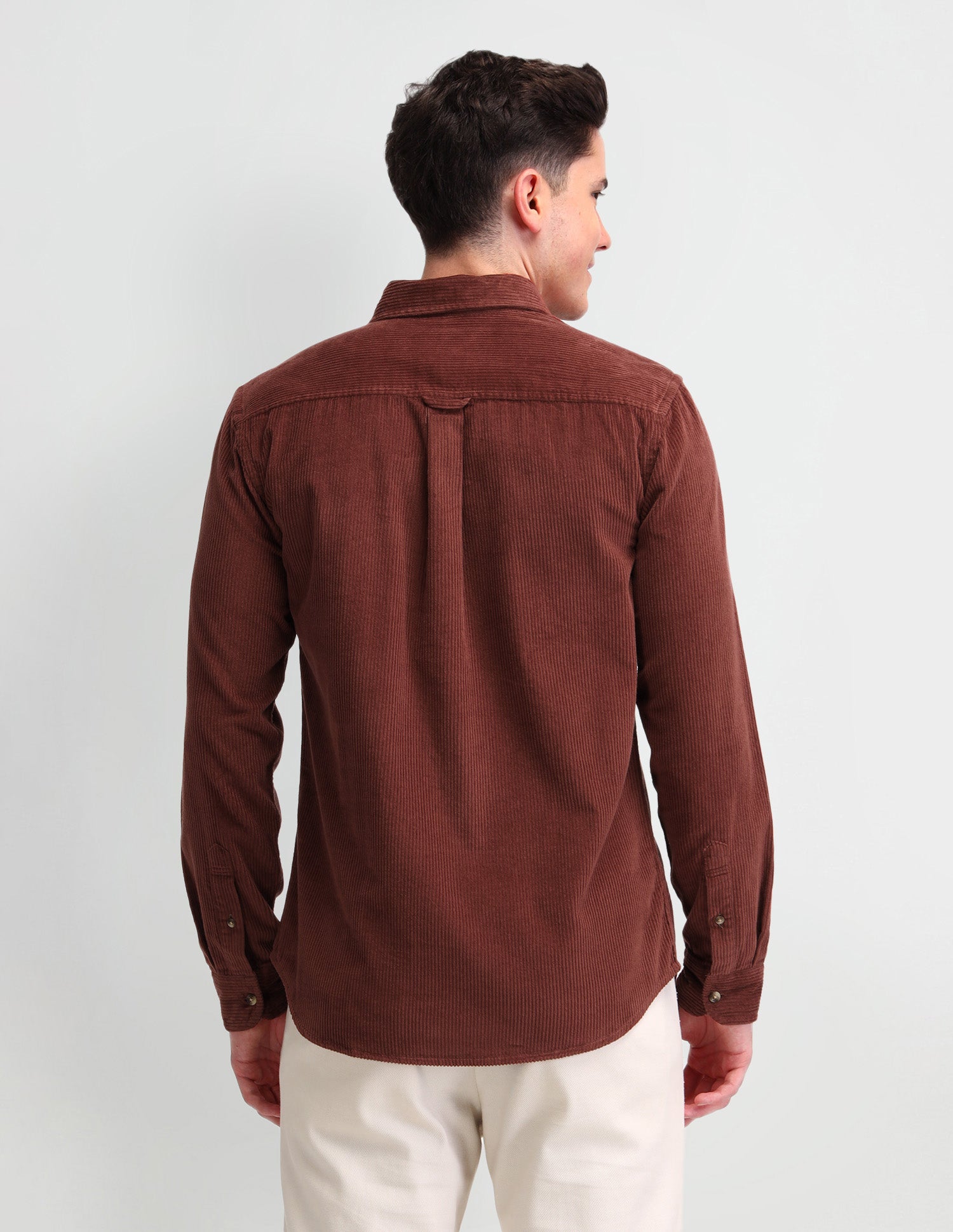 Textured Slim Fit Shirt Rust - U.S. Polo Assn. India | Large