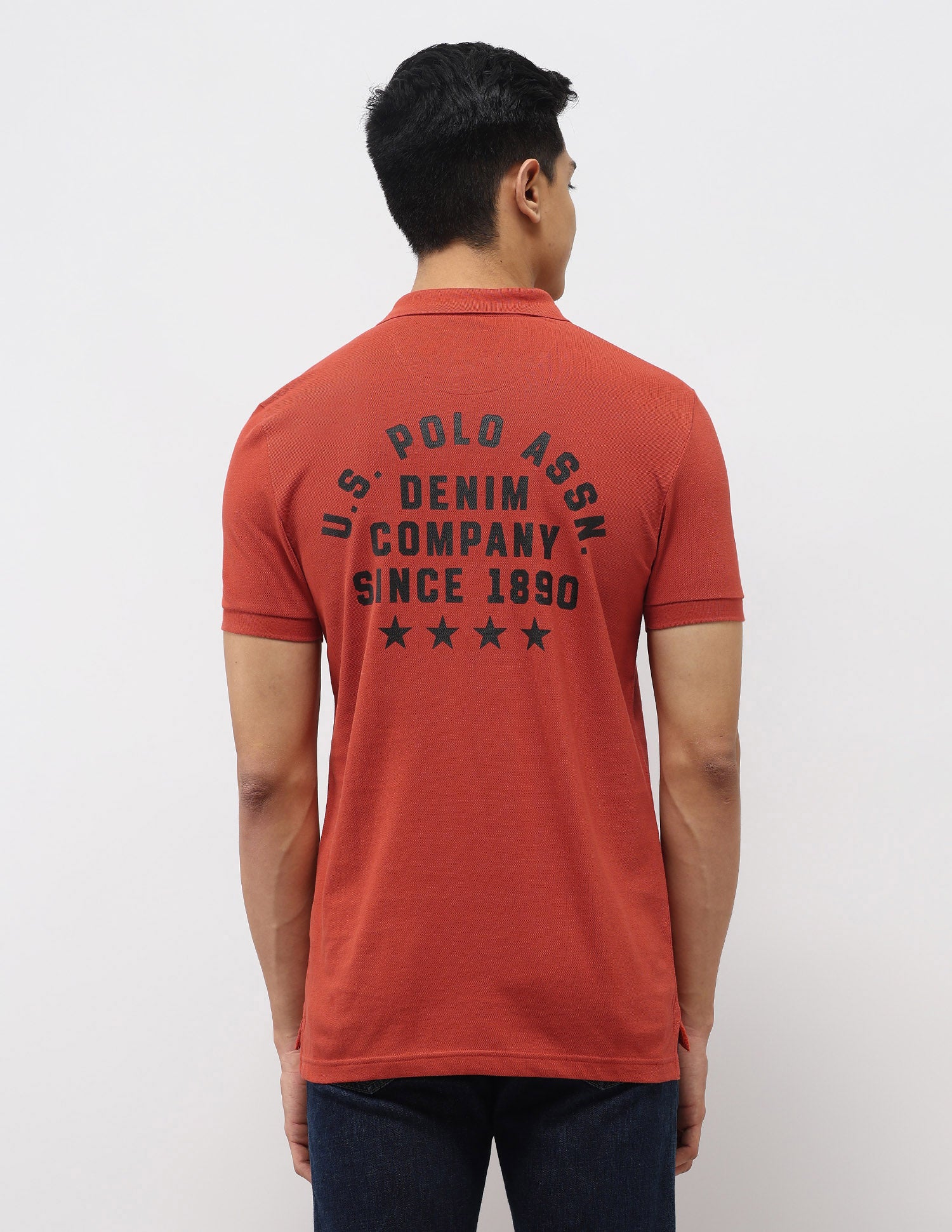 Brand Embossed Muscle Fit Polo Shirt Red - U.S. Polo Assn. India | Large