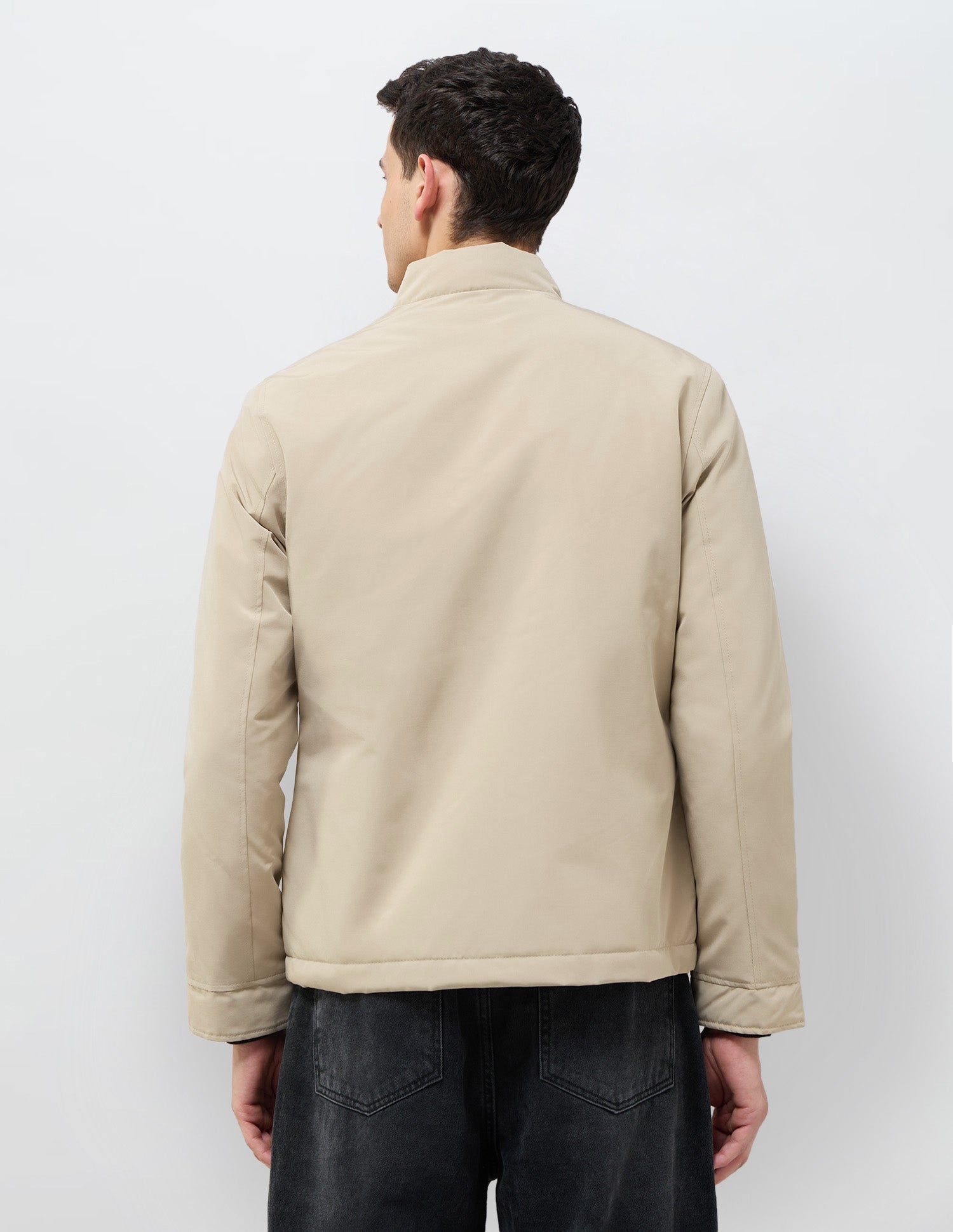 Solid Regular Fit Jacket Beige - U.S. POLO ASSN. | Large