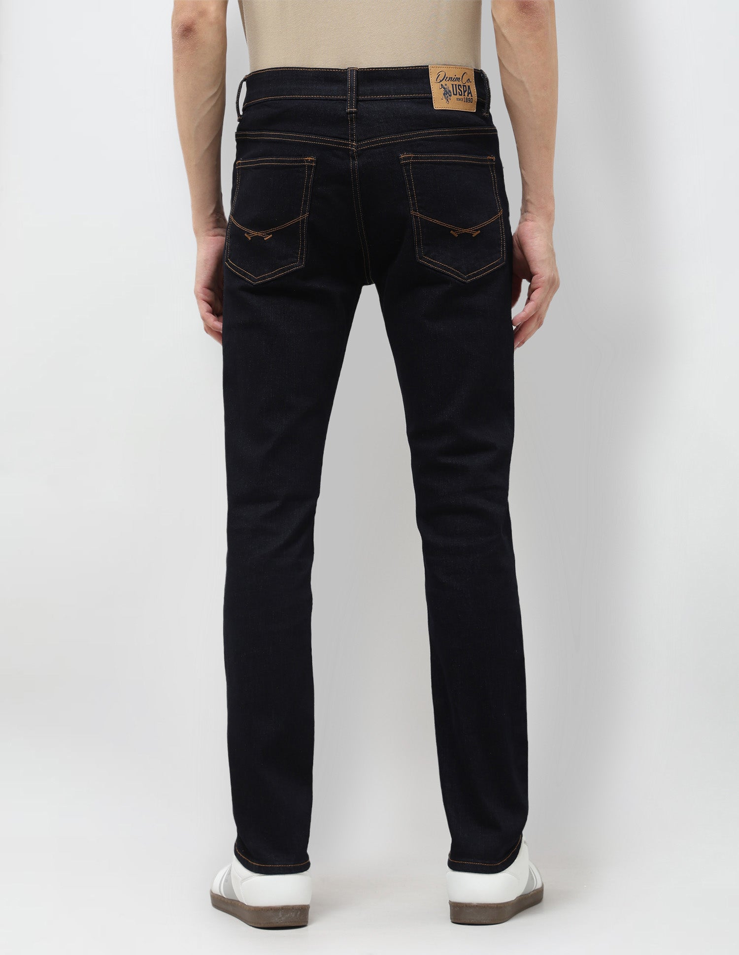 Brandon Slim Tapered Fit Blue Jeans Dark Indigo - U.S. POLO ASSN. | Large