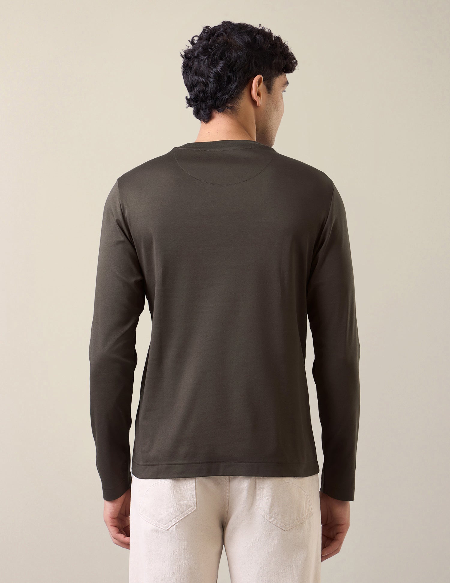 Solid Slim Fit T-Shirt Dark Brown - U.S. Polo Assn. India | Large