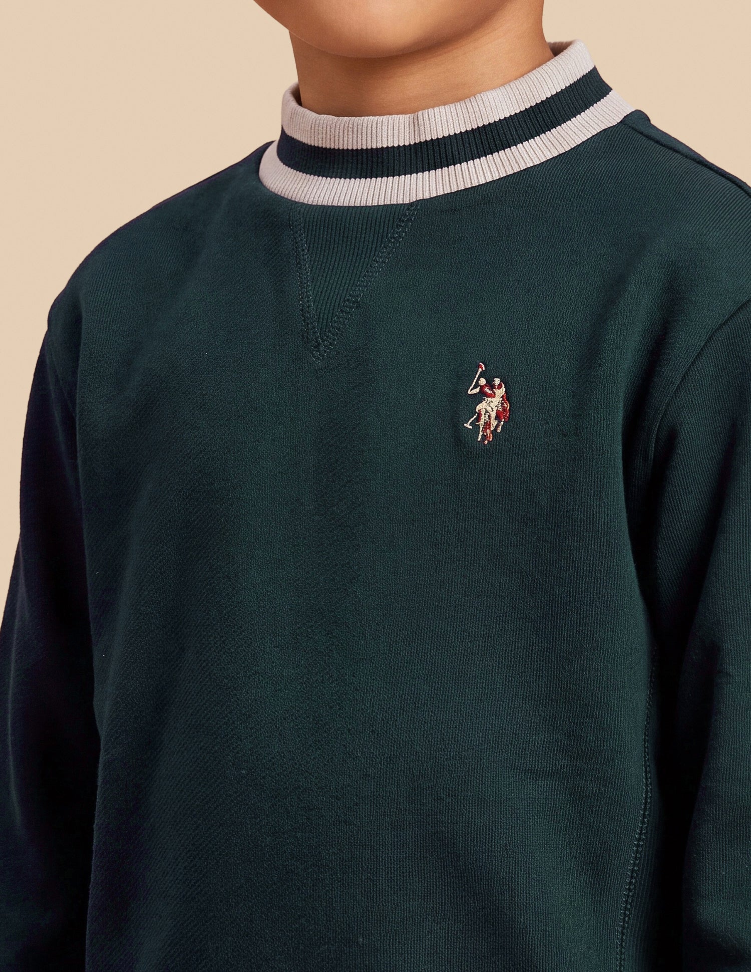 Solid Regular Fit Sweatshirt Navy - U.S. Polo Assn. India | Large
