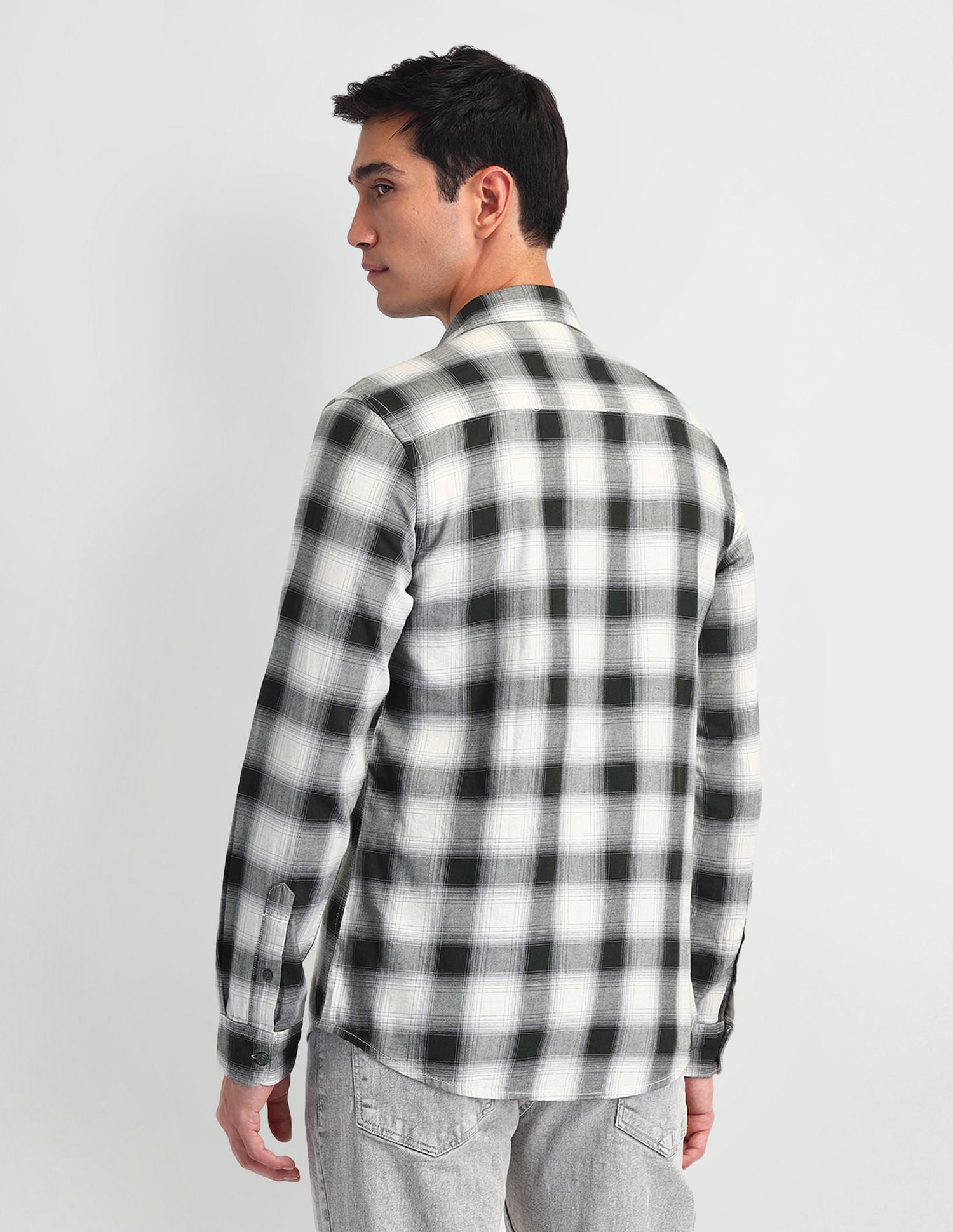 Tartan Check Regular Fit Shirt Olive - U.S. Polo Assn. India | Large