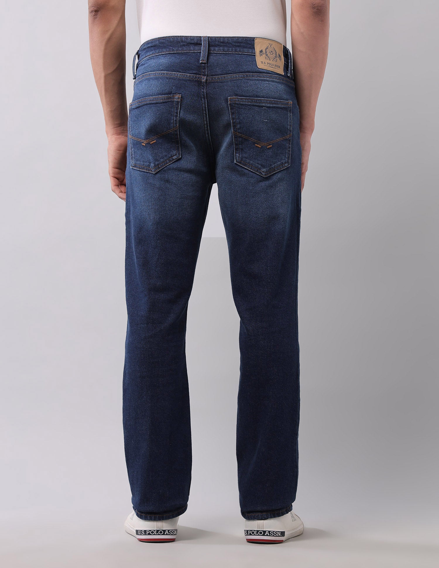 Harold Slim Straight Fit Blue Jeans Dark Blue - U.S. POLO ASSN. | Large