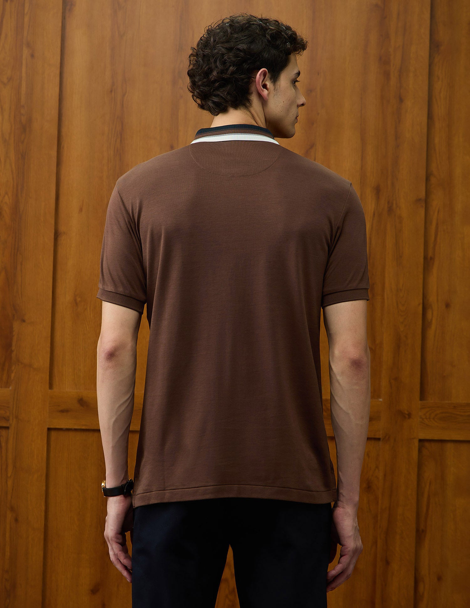 Solid Varsity Theatre Polo Shirt Dark Brown - U.S. POLO ASSN. | Large