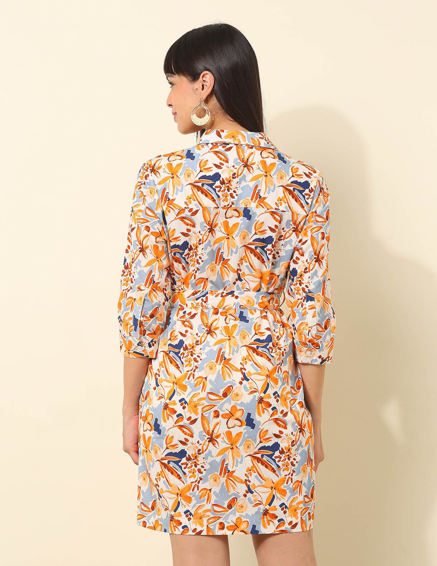 Floral Printed Shirt Dress Multicolour - U.S. Polo Assn. India | Large