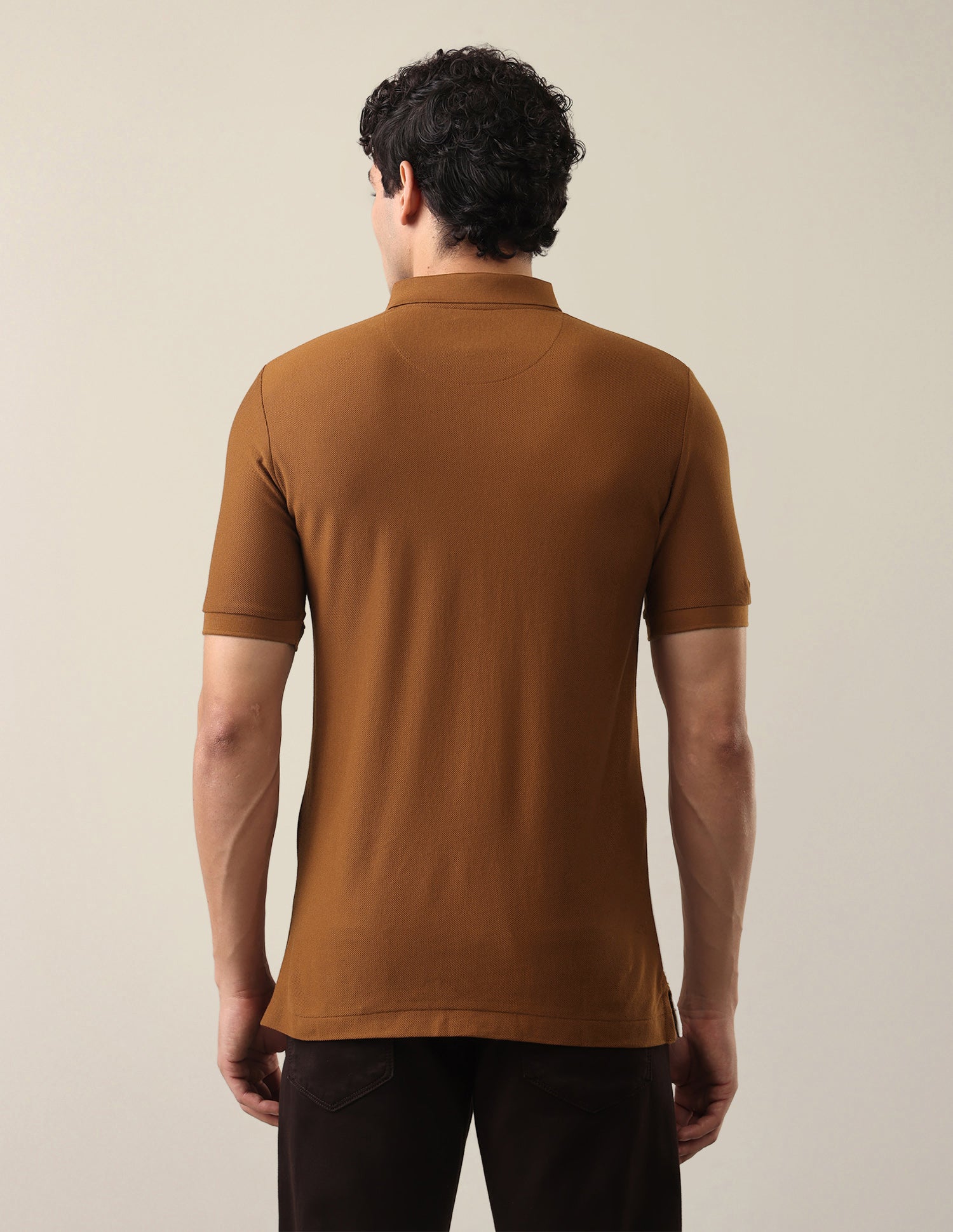 Vertical Striped Slim Fit Polo Shirt Bronze - U.S. Polo Assn. India | Large
