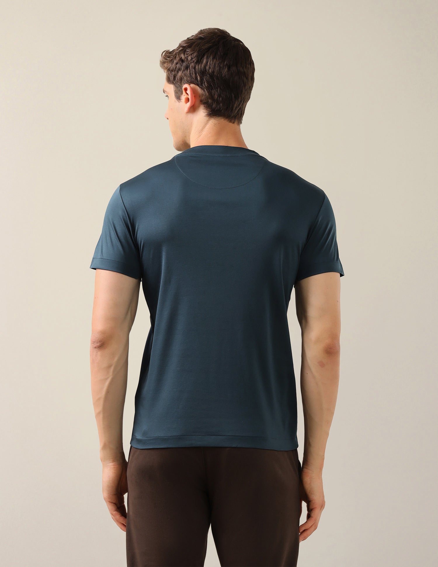 Solid Slim Fit T-Shirt Teal - U.S. Polo Assn. India | Large