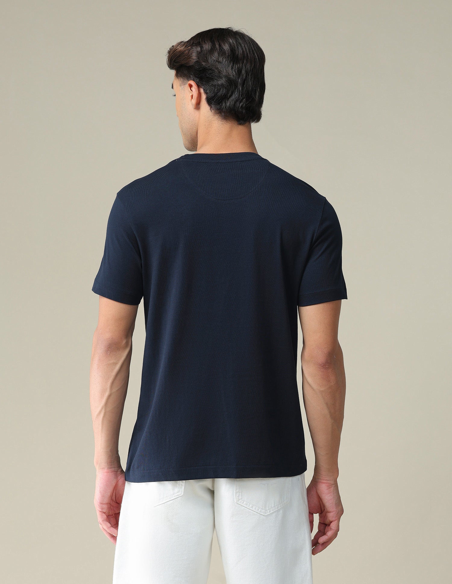 Brand Embroidered Cotton T-Shirt Navy - U.S. POLO ASSN. | Large