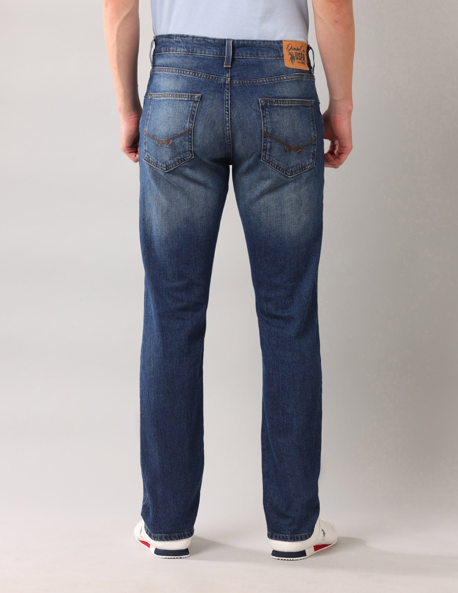 Harold Slim Straight Fit Blue Jeans Blue - U.S. Polo Assn. India | Large