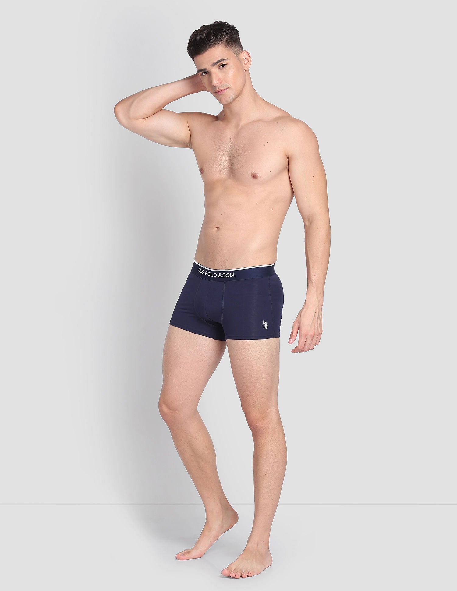 Mid Rise ET004 Trunks - Pack Of 3 Black, Blue And Navy - U.S. POLO ASSN. | Large