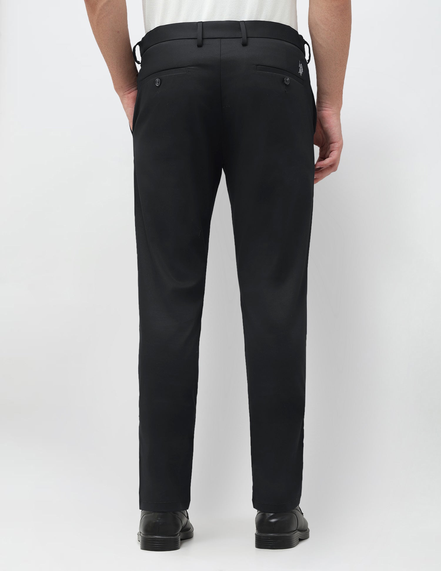 Denver Slim Fit Twill Trousers Black - U.S. Polo Assn. India | Large