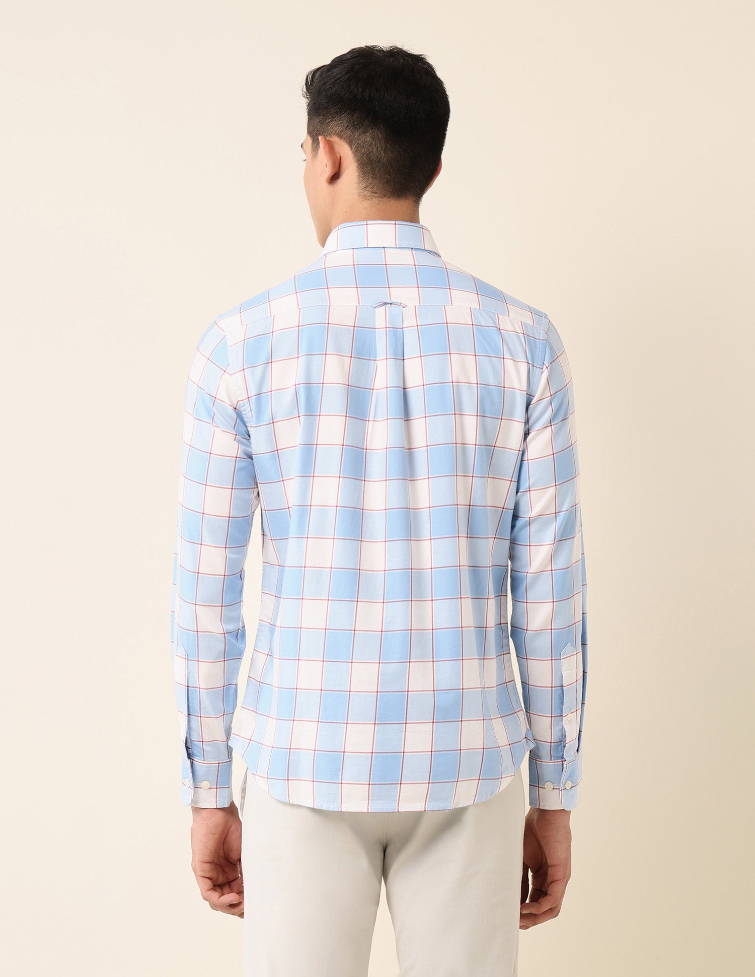 Buffalo Checked Pure Cotton Shirt Light Blue - U.S. POLO ASSN. | Large