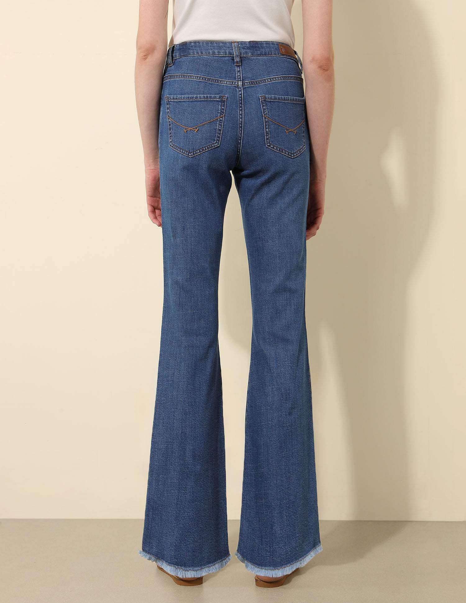 Mid rise Skinny Bootcut Jeans Blue - U.S. Polo Assn. India | Large