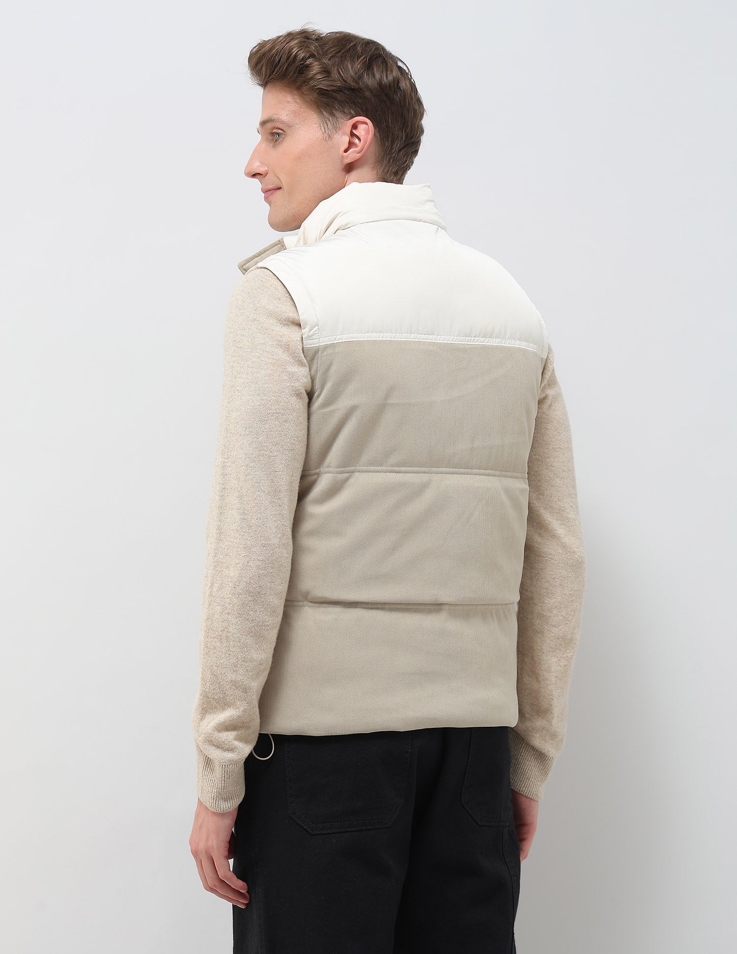 Colour Blocked Regular Fit Jacket Beige - U.S. POLO ASSN. | Large