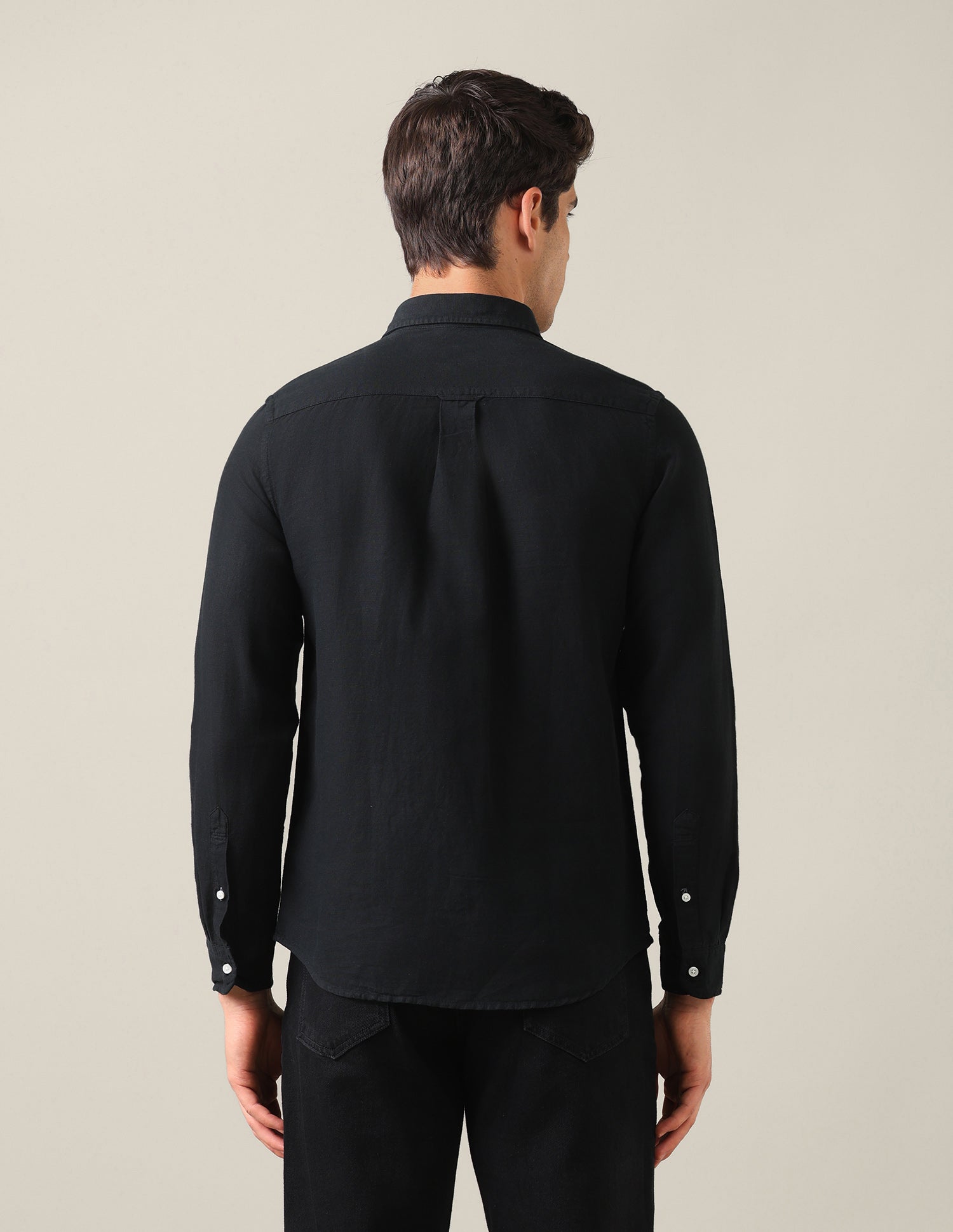 Solid Regular Fit Shirt Black - U.S. Polo Assn. India | Large