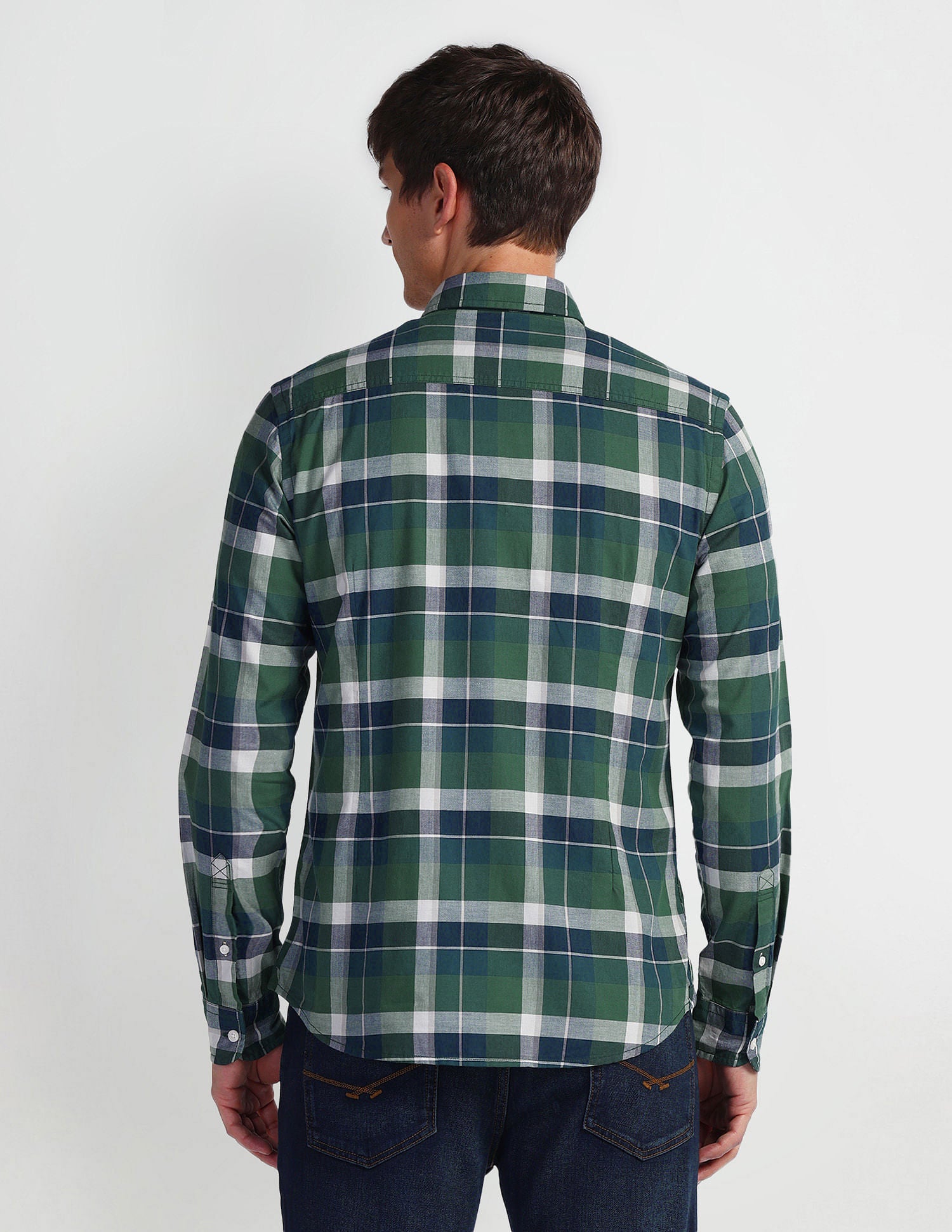 Tartan Check Slim Fit Shirt Navy - U.S. Polo Assn. India | Large
